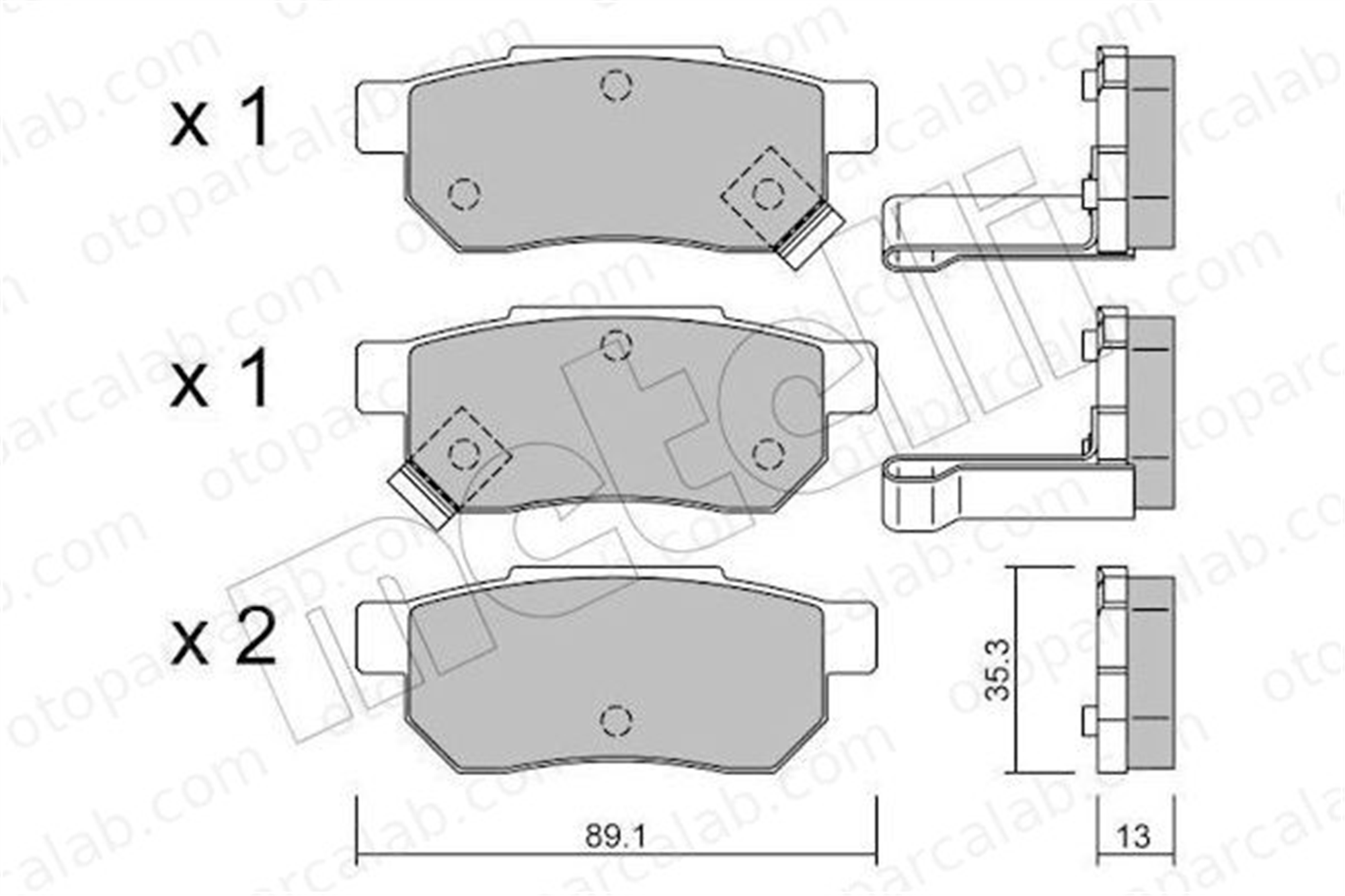 AYD 60163A Fren Disk Balata Arka ROVER 200 II Hatchback 400 II 6430SAAJ50 6022SP8000