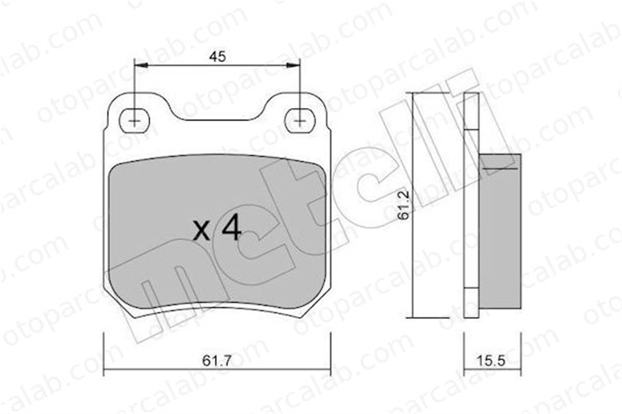 AYD 60172BA Fren Disk Balata Arka OPEL OMEGA A Station wagon OMEGA A 1605047 90487271