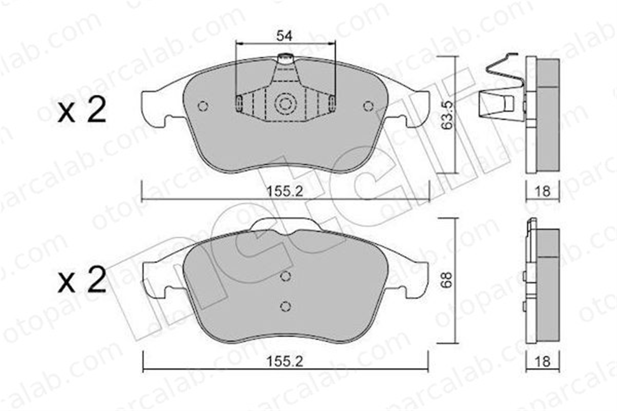AYD 60194A Fren Disk Balata Ön RENAULT GRAND SCÉNIC III SCÉNIC III 410605055R 410600629R