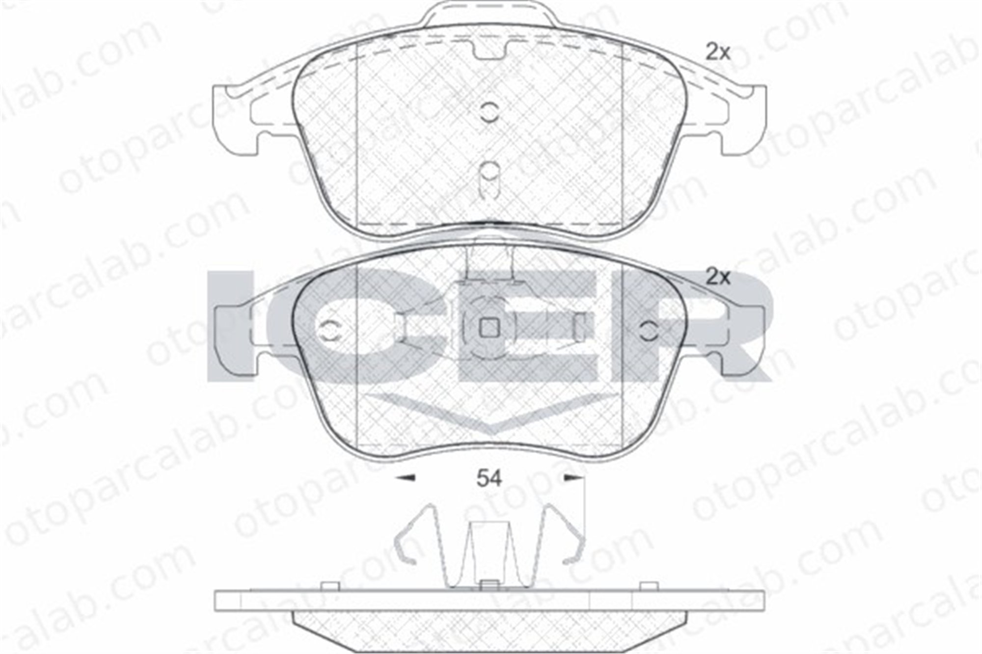 AYD 60194AA Fren Disk Balata Ön RENAULT SCÉNIC III GRAND SCÉNIC III 8660000764 410600011R