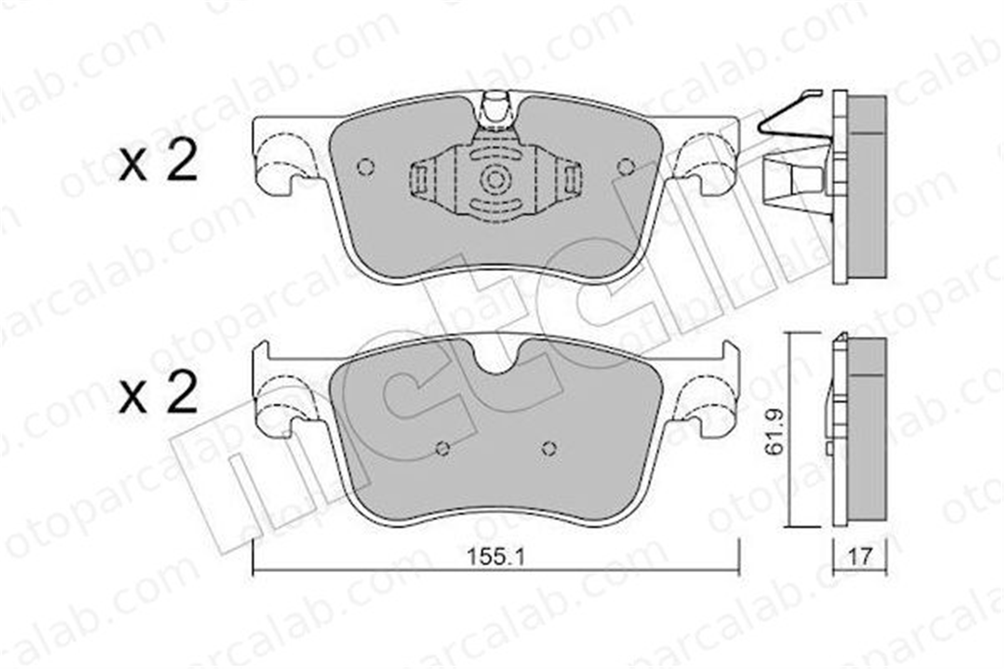 AYD 60204A Fren Disk Balata Ön CITROËN C4 PICASSO II C4 GRAND PICASSO II 1609898380 1619791080