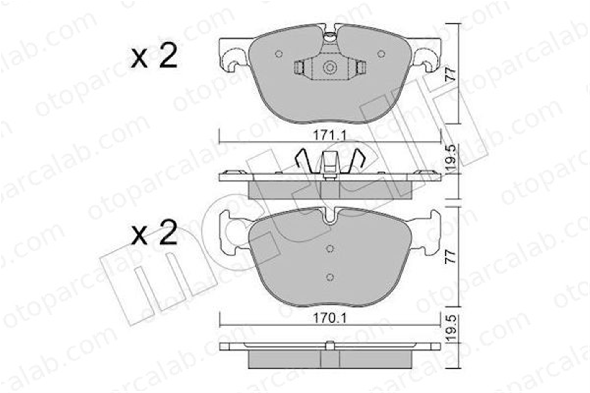 AYD 60249A Fren Disk Balata Ön BMW X5 X6 34116852253 34112413038