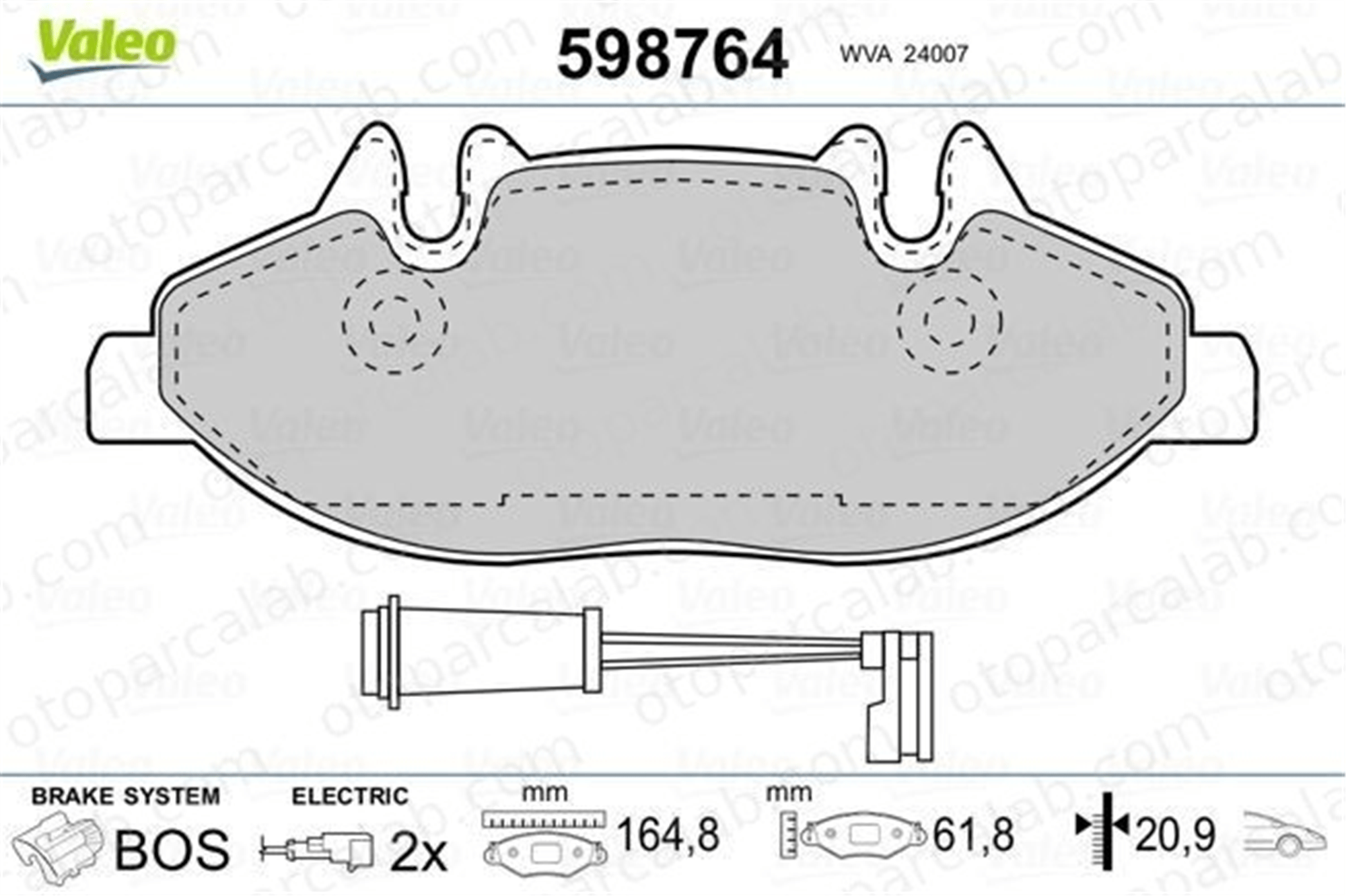 AYD 60252AA Fren Disk Balata Ön MERCEDES-BENZ VITO Minibüs/Otobüs VITO / MIXTO Panelvan/Van 34207820 34207910