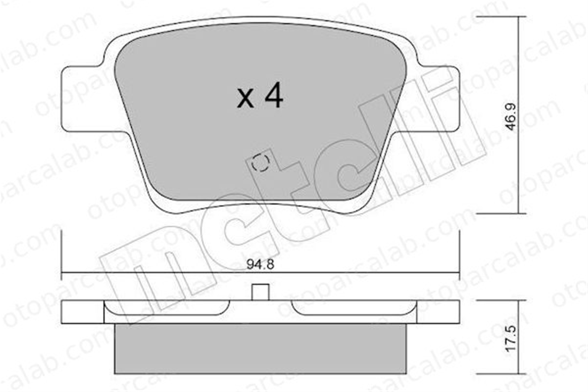 AYD 60271BA Fren Disk Balata Arka CITROËN C4 I PEUGEOT 307 Break 425322 3502300C1