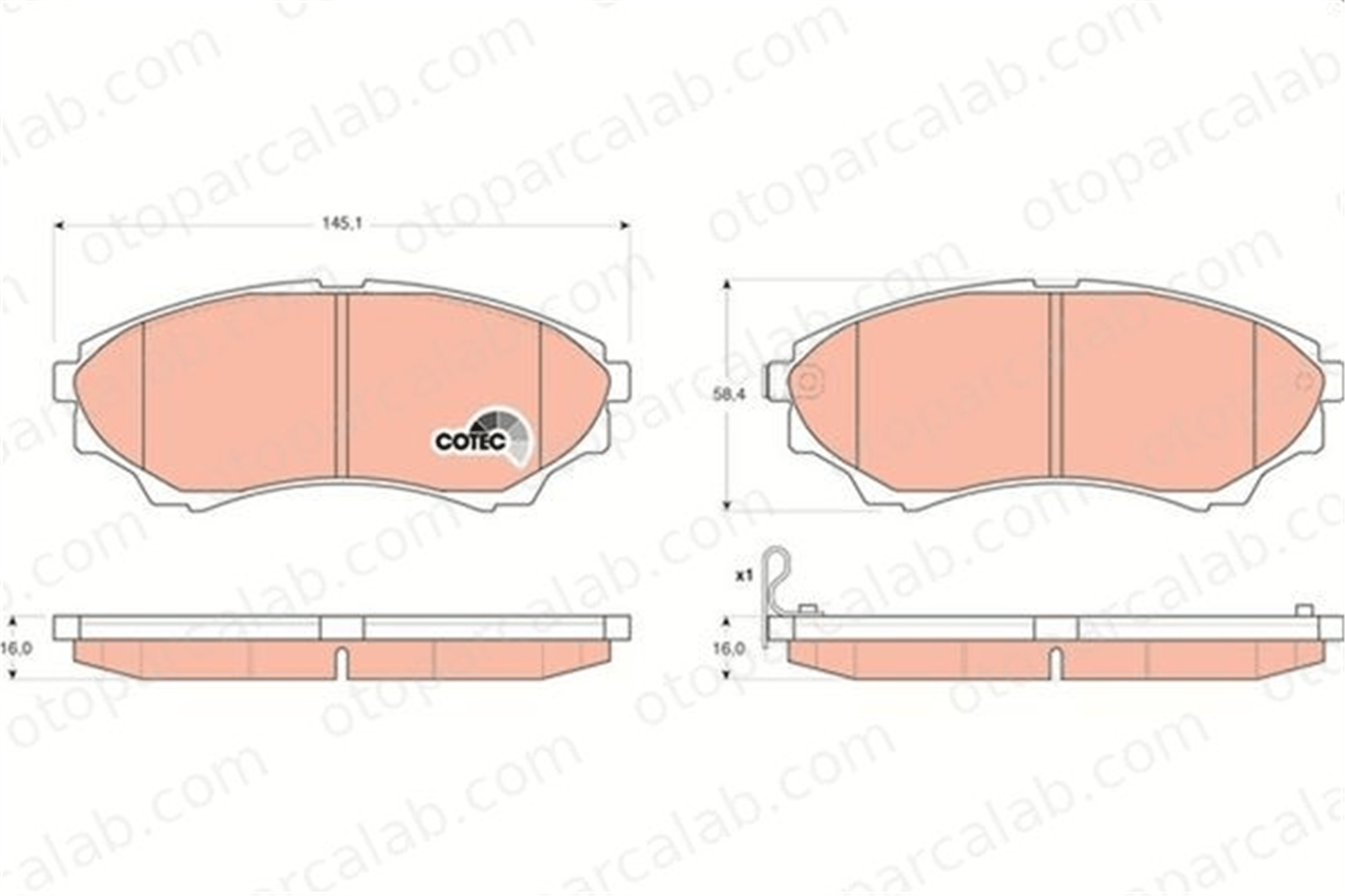 AYD 60281AA Fren Disk Balata Ön FORD RANGER MAZDA B-SERIE UMY53323Z 1356600