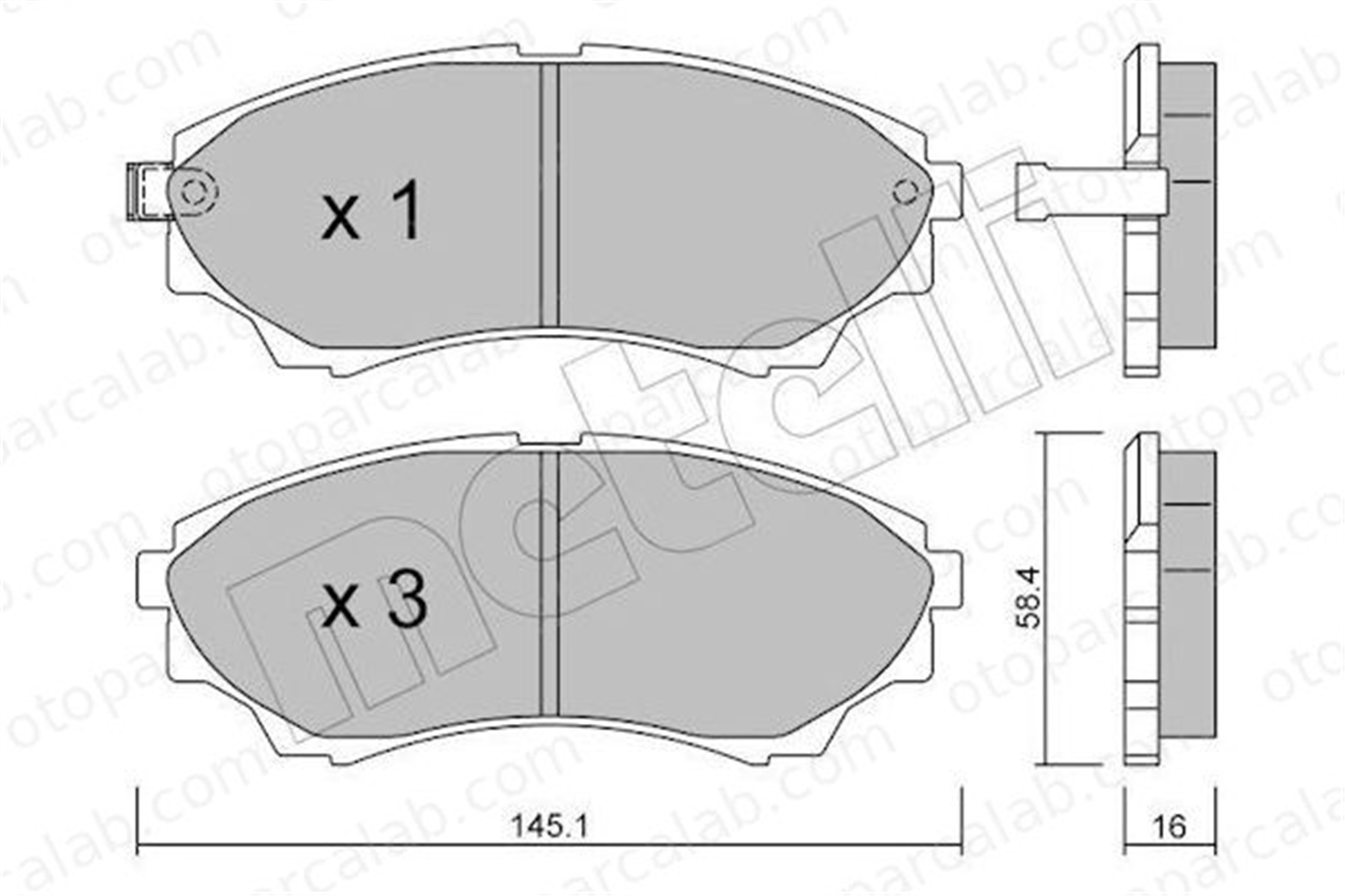 AYD 60281BA Fren Disk Balata Ön FORD RANGER MAZDA B-SERIE UMY43328Z 1356600