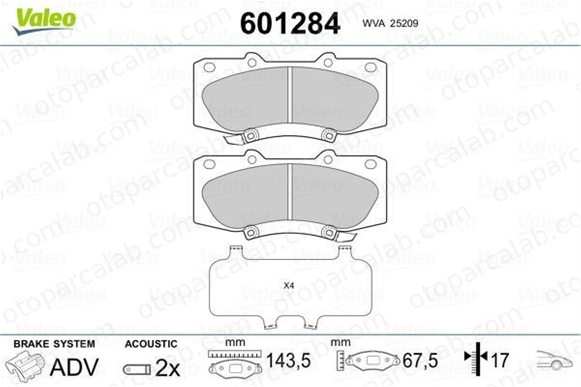 AYD 60282BA Fren Disk Balata Ön TOYOTA HILUX VII Pick-up 44650K240 44650K260