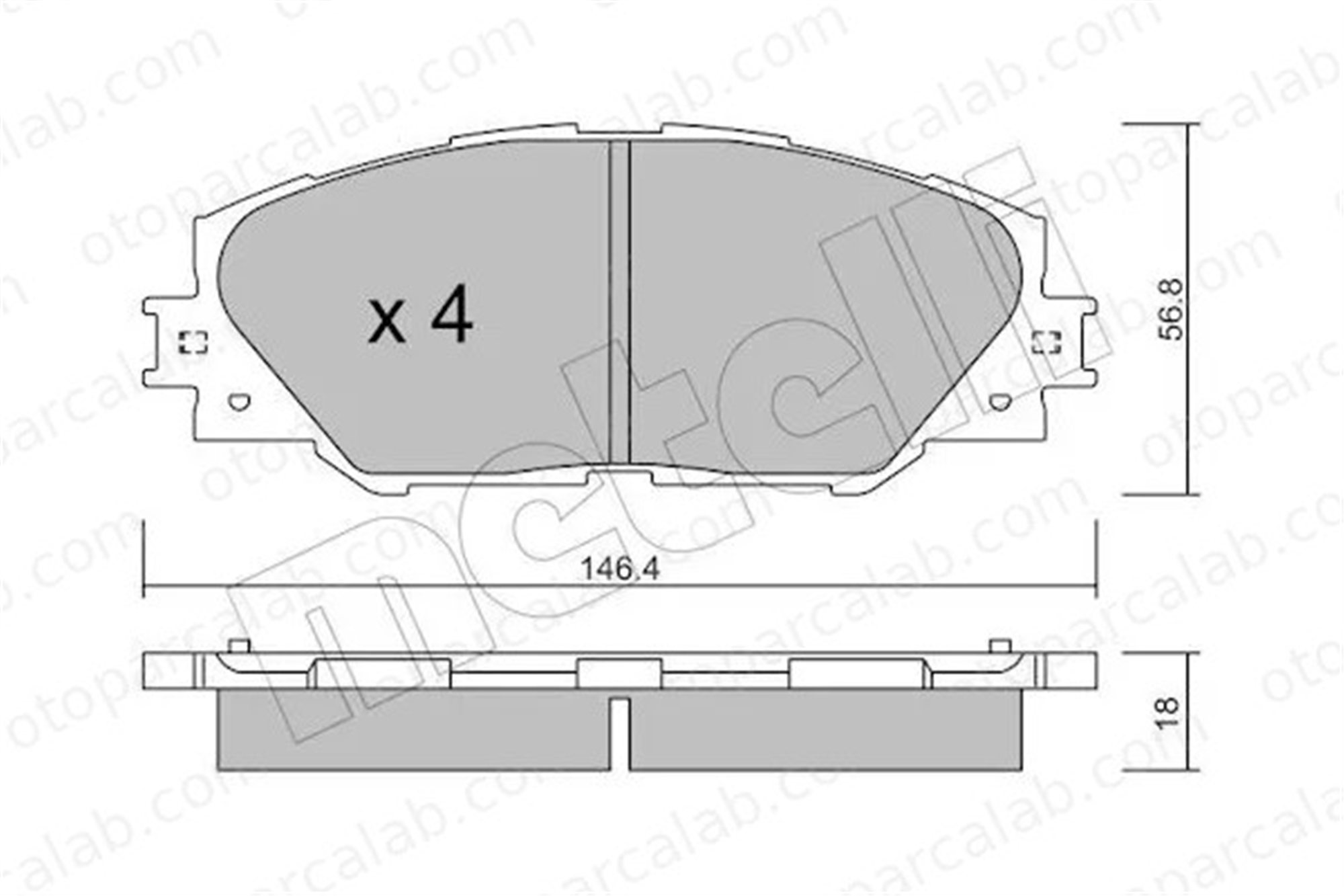 AYD 60288A Fren Disk Balata Ön TOYOTA RAV 4 III AURIS 446542140 446502230