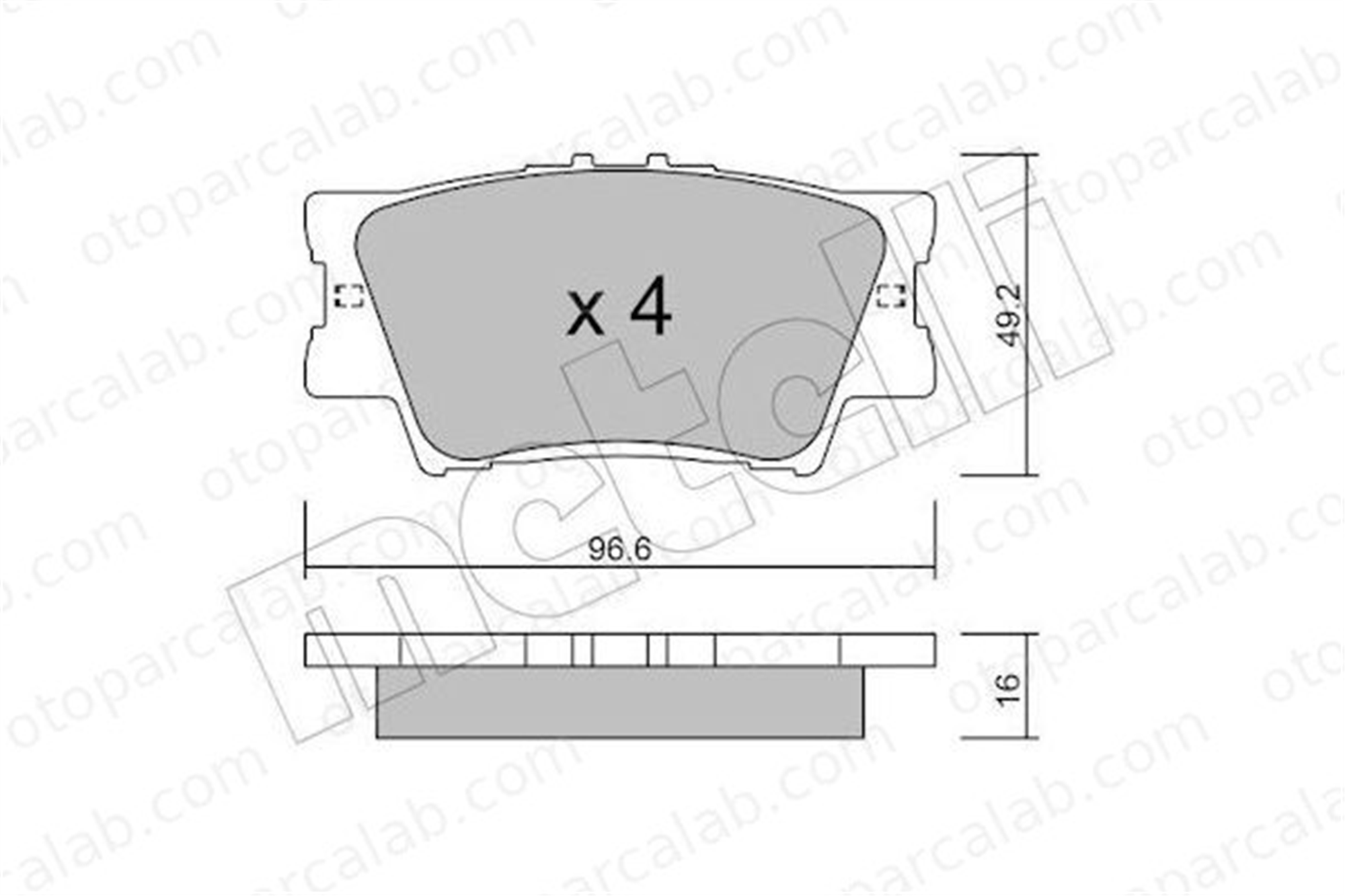 AYD 60301A Fren Disk Balata Arka TOYOTA CAMRY Sedan RAV 4 IV 446602220 04466-02220