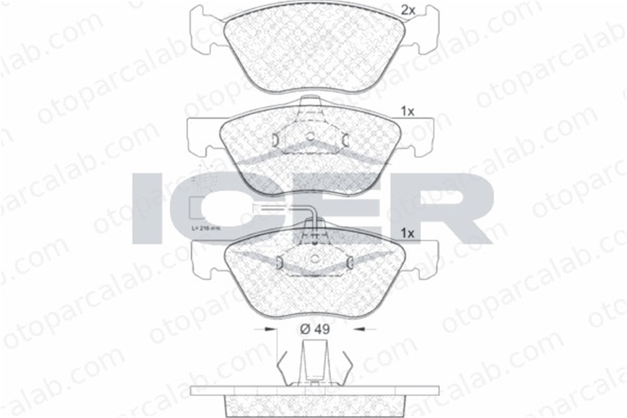 AYD 60315A Fren Disk Balata Ön ALFA ROMEO 156 Sportwagon 156 71770002 71753039
