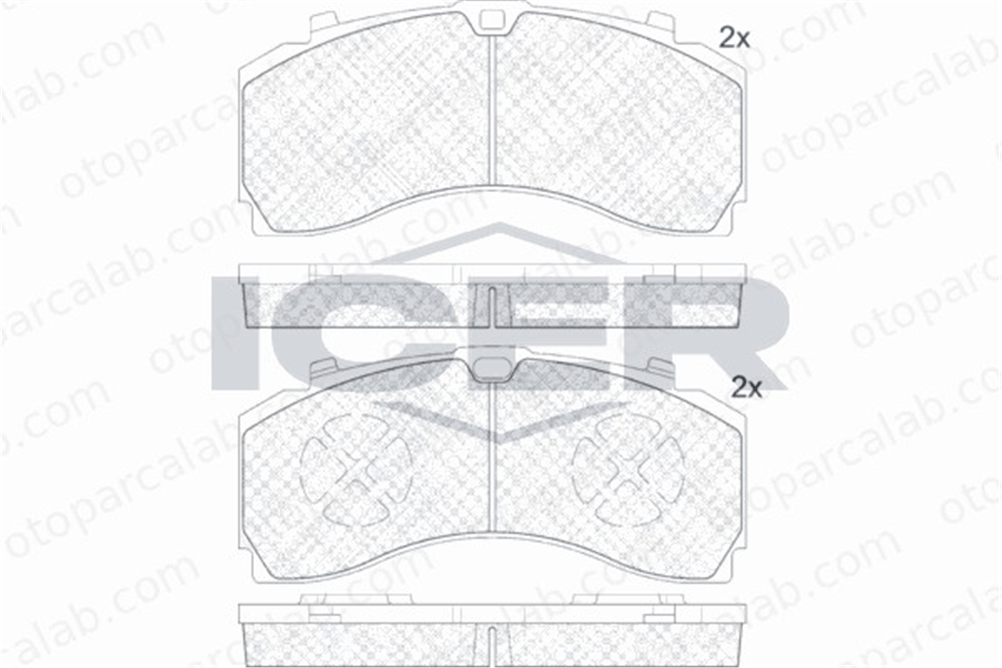 AYD 60333B Fren Disk Balata Ön MERCEDES-BENZ AROCS ACTROS MP4 / MP5 64201420 64205220WVA