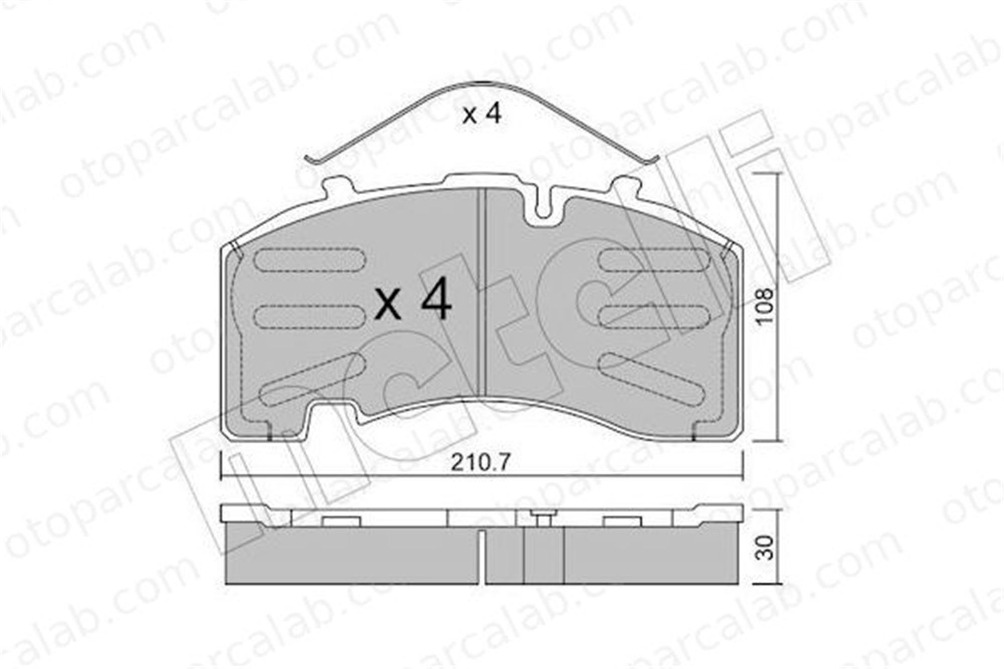 AYD 60339B Fren Disk Balata Arka MERCEDES-BENZ AROCS ACTROS MP4 / MP5 0509290060 0509290080