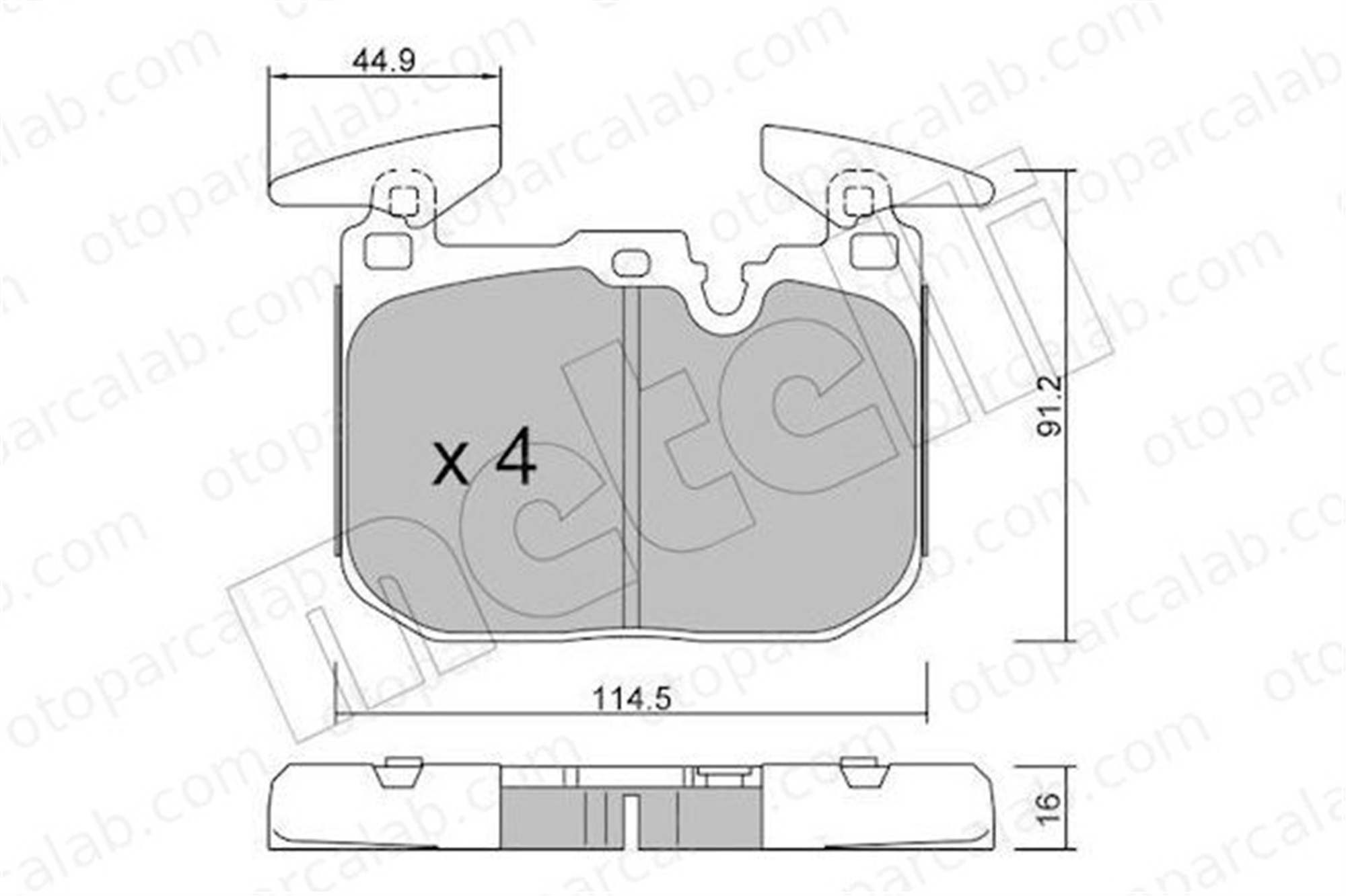 AYD 60351AA Fren Disk Balata Arka BMW i8 i8 Roadster 34106872334 34106859067