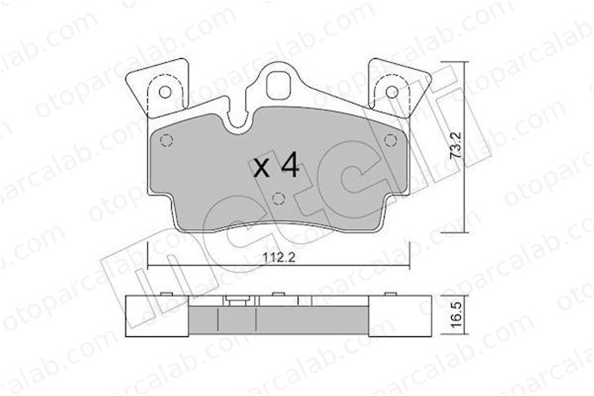 AYD 60382A Fren Disk Balata Arka AUDI Q7 PORSCHE CAYENNE 7L5698451 95535293950