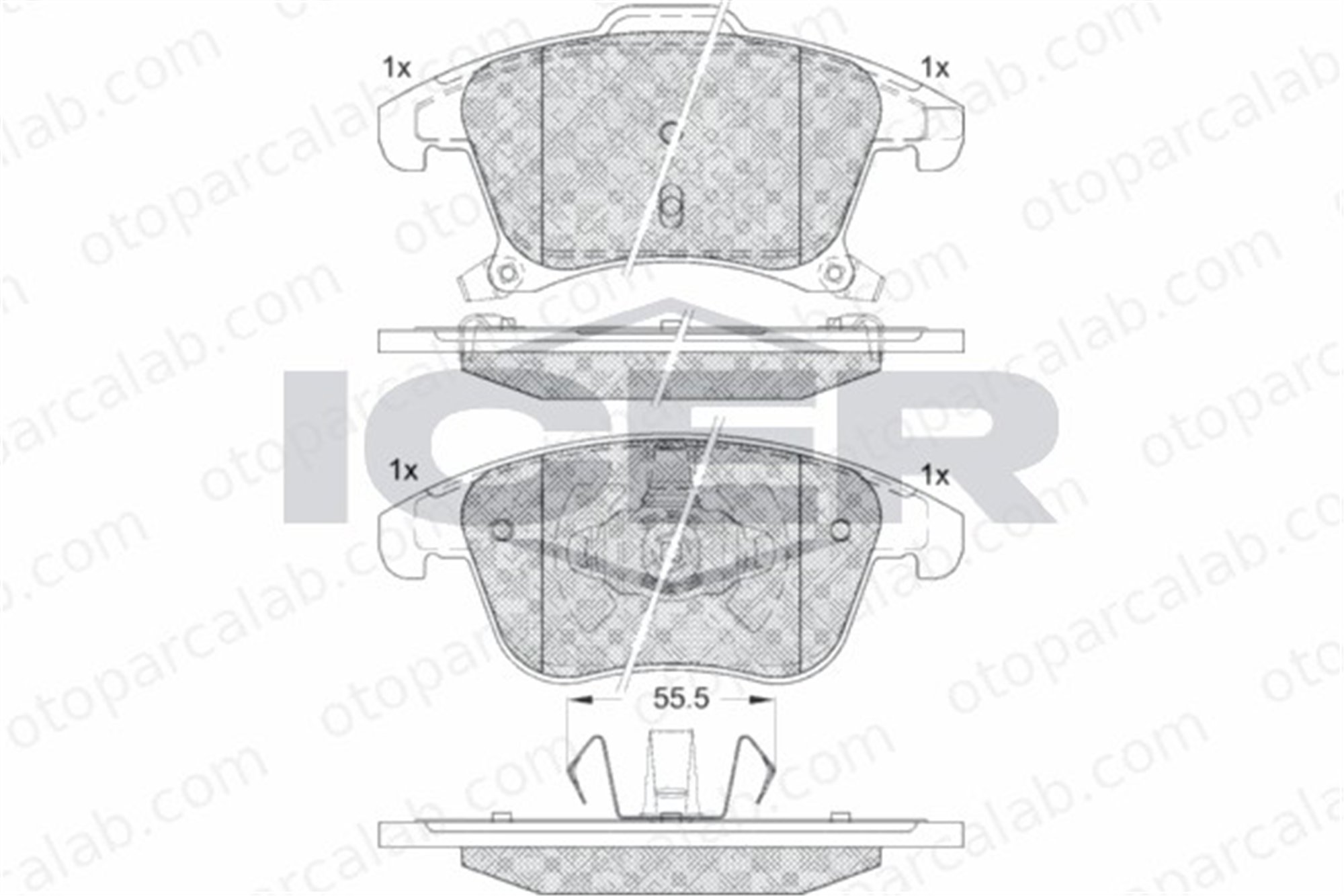 AYD 60387AA Fren Disk Balata Ön FORD MONDEO V Turnier MONDEO V Hatchback 2289501 1860105