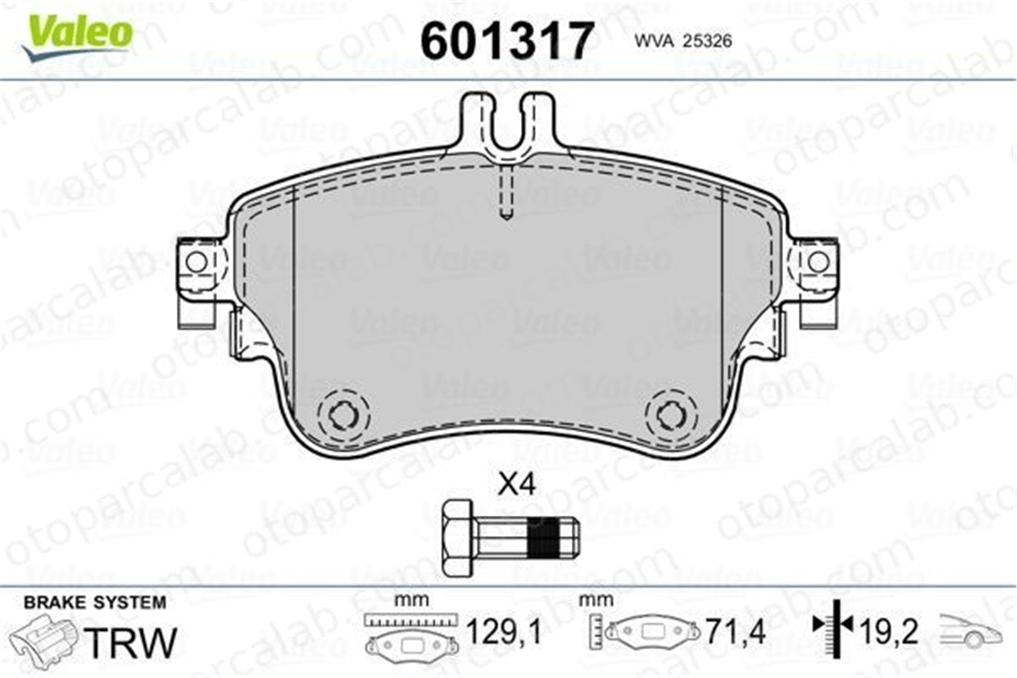 AYD 60407AA Fren Disk Balata Ön MERCEDES-BENZ A-SERISI B-SERISI Sports Tourer 4201405 4202902
