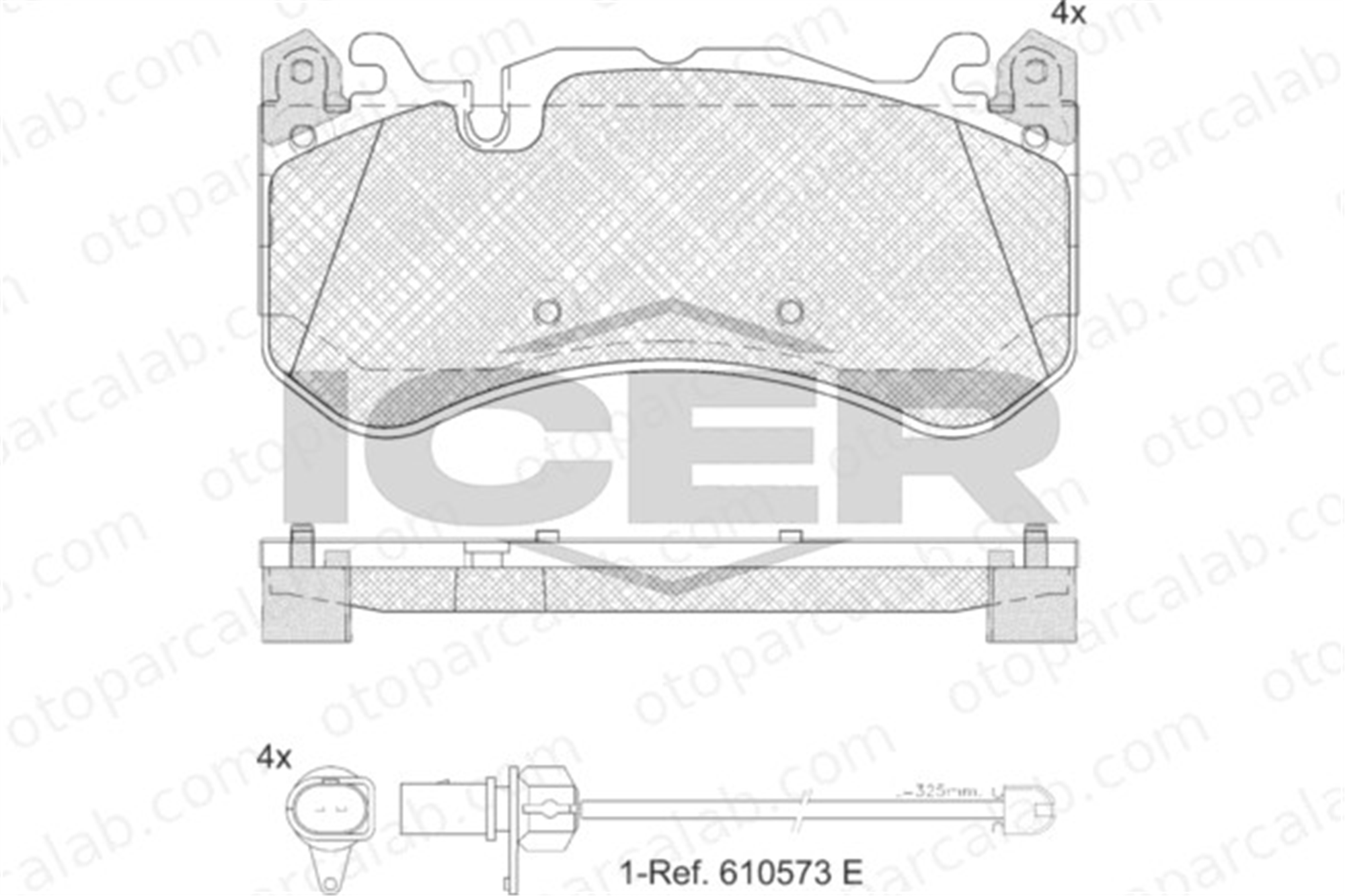 AYD 60410B Fren Disk Balata Ön AUDI A6 C7 Avant A7 Sportback 4F0698151F 4F0698151G