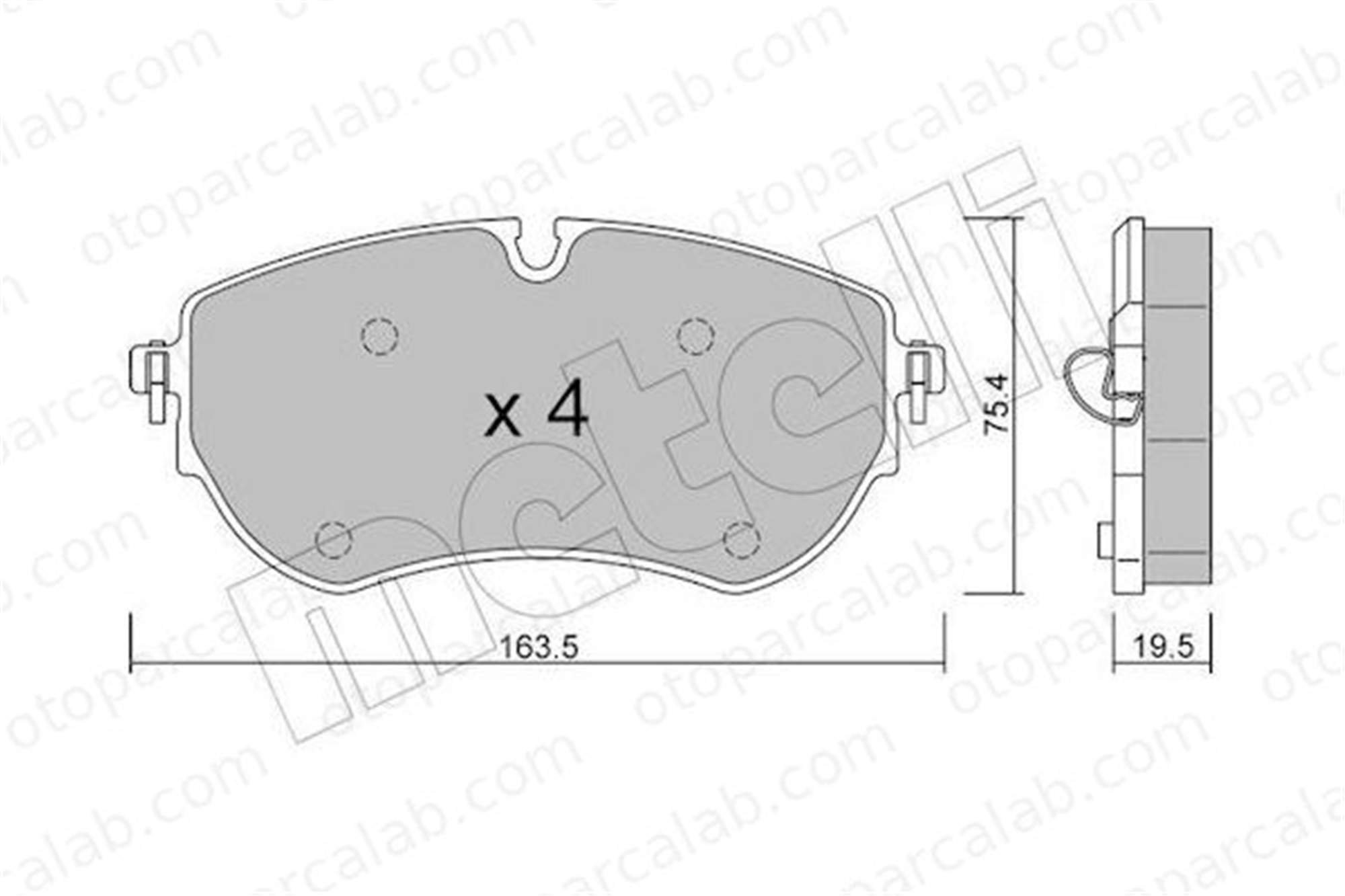 AYD 60426AA Fren Disk Balata Ön VW AMAROK AMAROK Platform şasi 2H6698151A 2H6698151