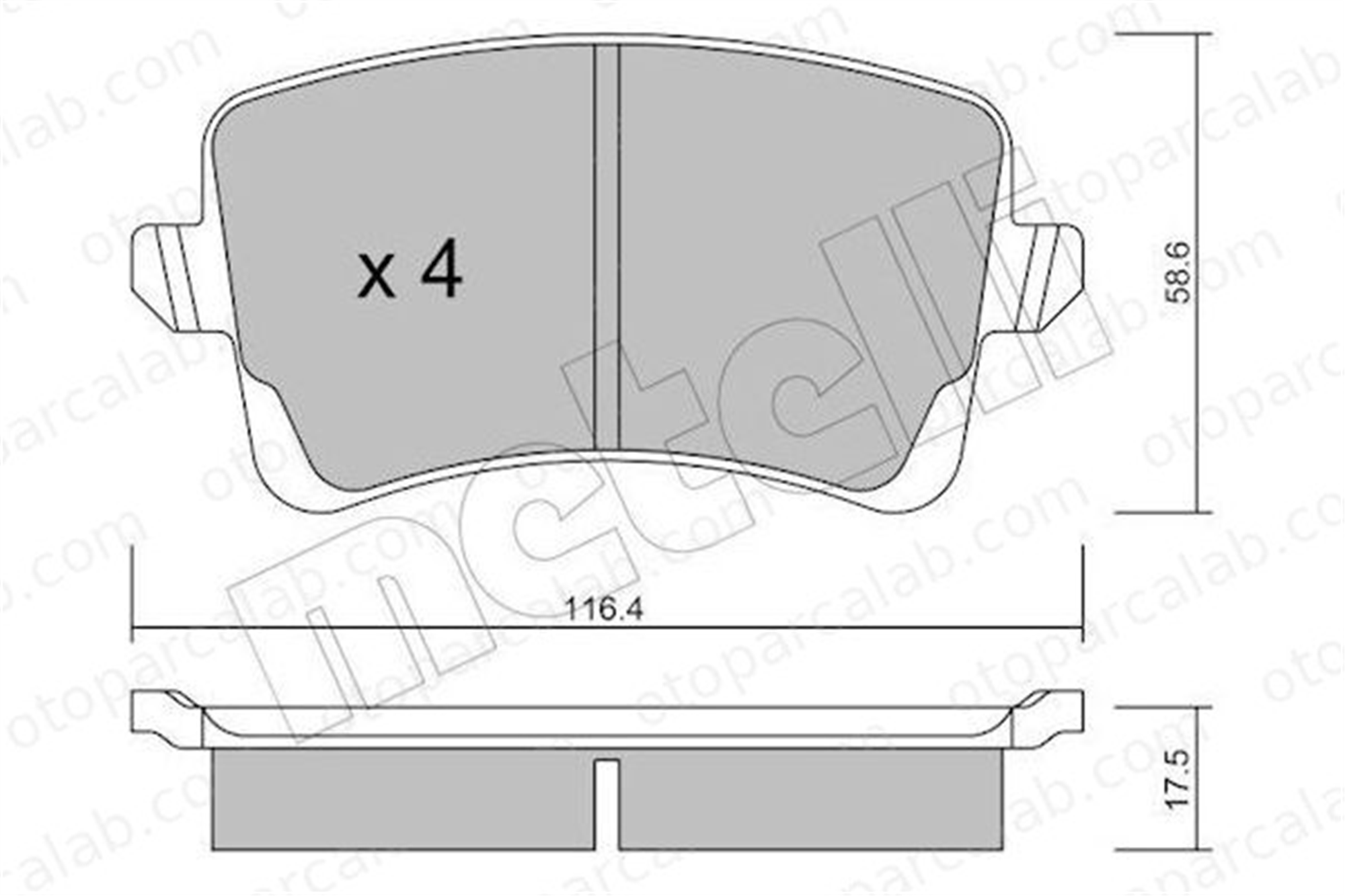 AYD 60449A Fren Disk Balata Arka AUDI A4 B8 A4 B8 Avant 8K0698451A 8K0698451
