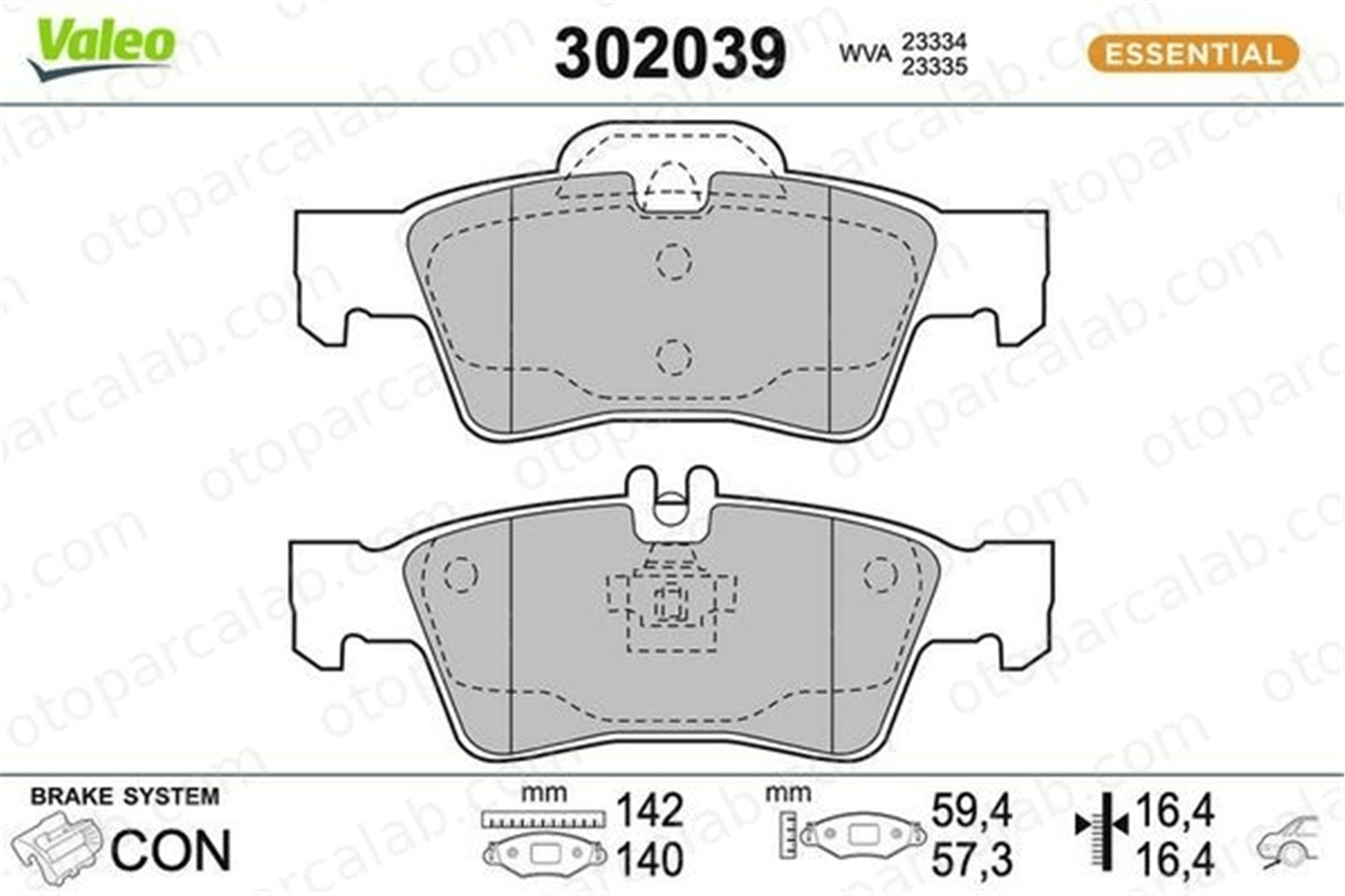 AYD 60452AA Fren Disk Balata Arka MERCEDES-BENZ E-SERISI E-SERISI T-Model 64200120 4230230