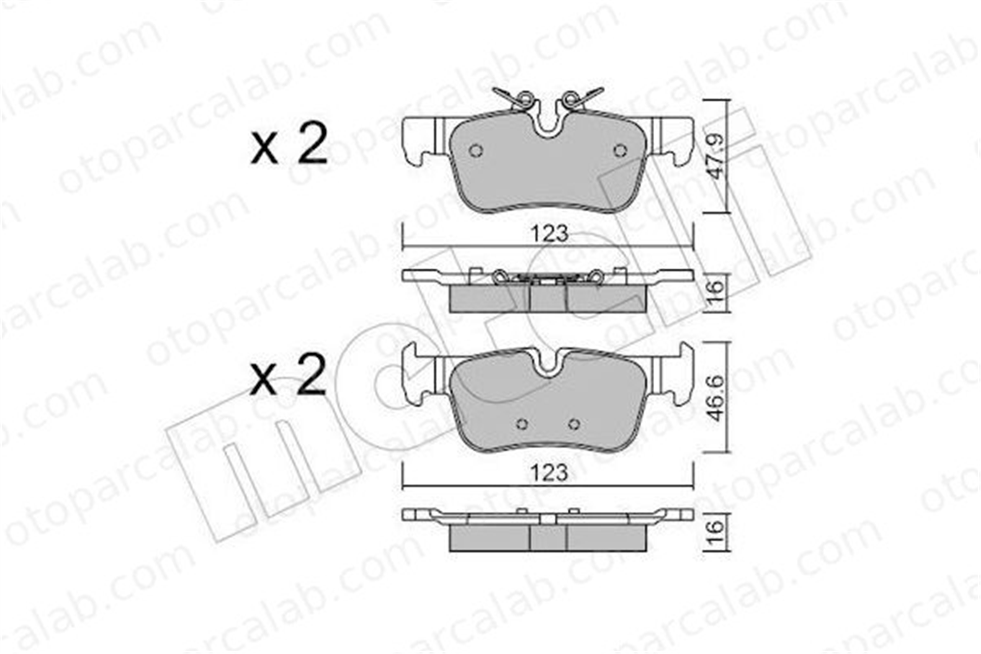 AYD 60453A Fren Disk Balata Arka BMW X2 X1 34216859917 34201543683