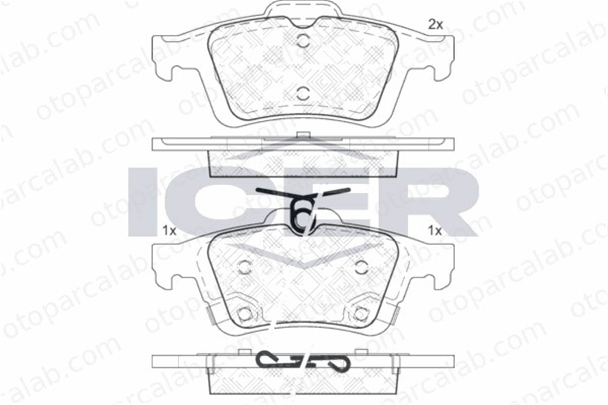 AYD 60475A Fren Disk Balata Arka VOLVO V50 S40 II 1936698 2019129