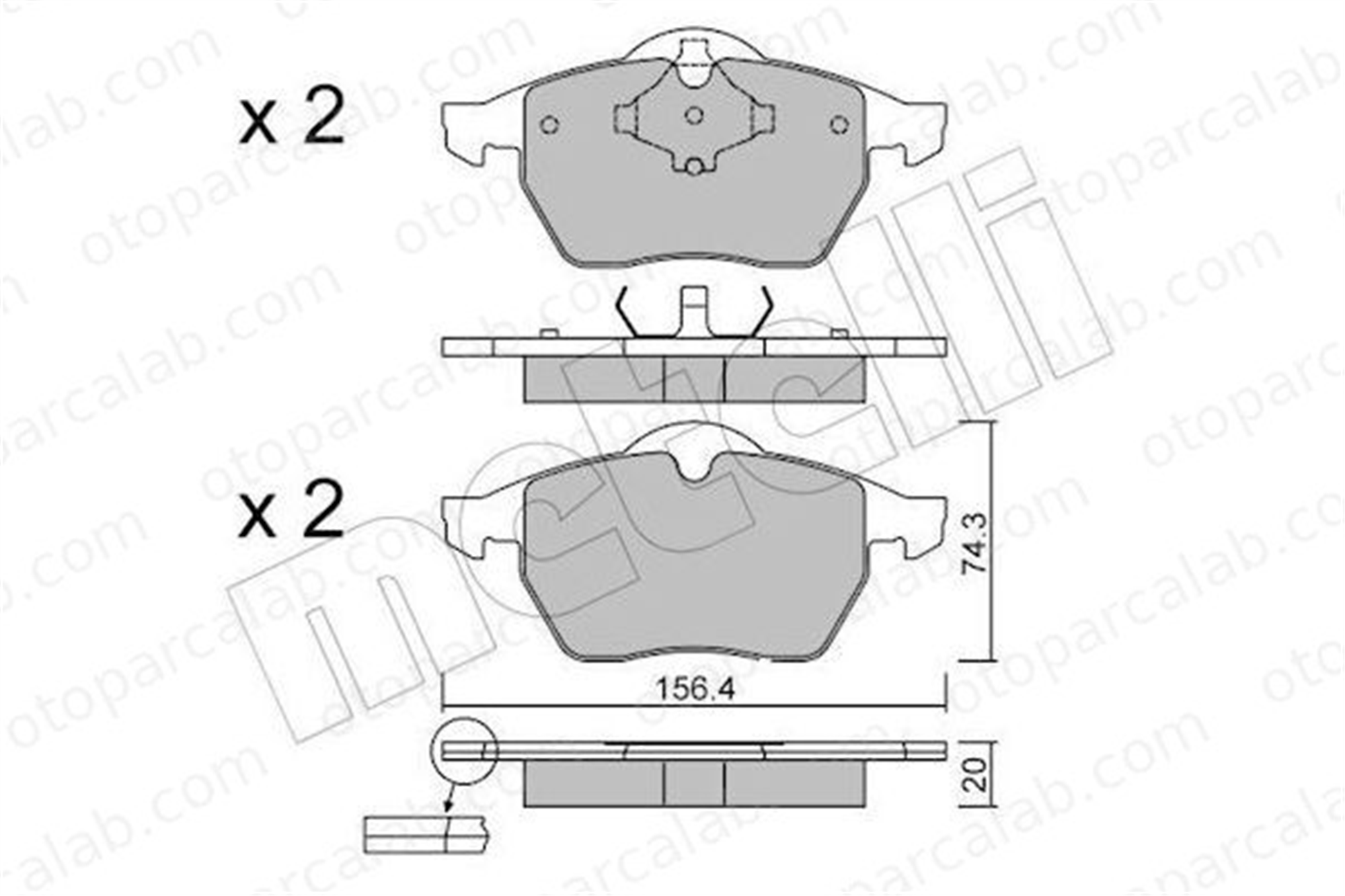 AYD 60493B Fren Disk Balata Ön AUDI A3 VW GOLF III 3A0698151A 1J0698151L