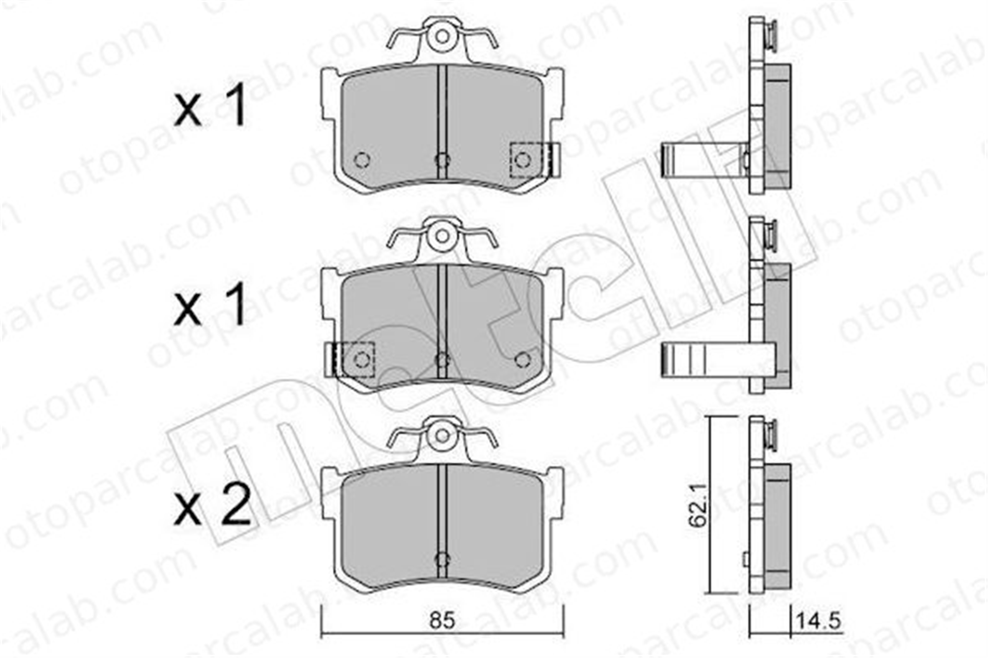 AYD 60501B Fren Disk Balata Arka ROVER 800 Hatchback 800 SFP000360 GBP90302AF