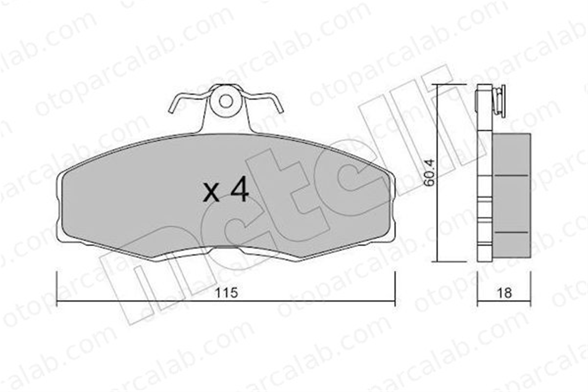 AYD 60508B Fren Disk Balata Ön SKODA FAVORIT FAVORIT Forman 115430261 1661468