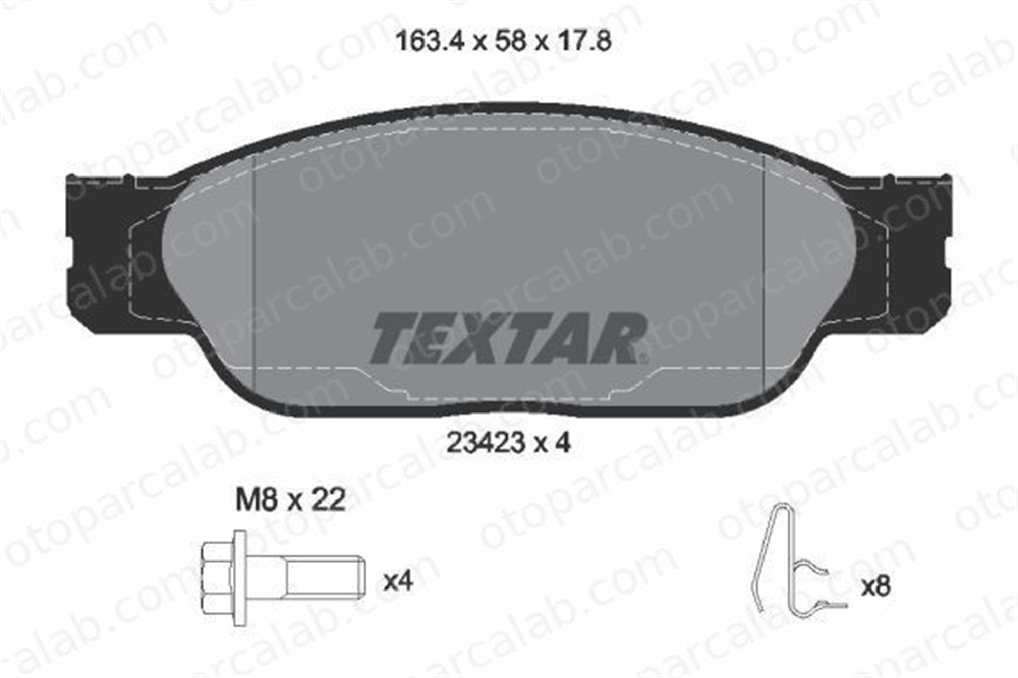 AYD 60588A Fren Disk Balata Ön JAGUAR S-TYPE II LINCOLN LS XW4Z20001AA XW4Z2001AA