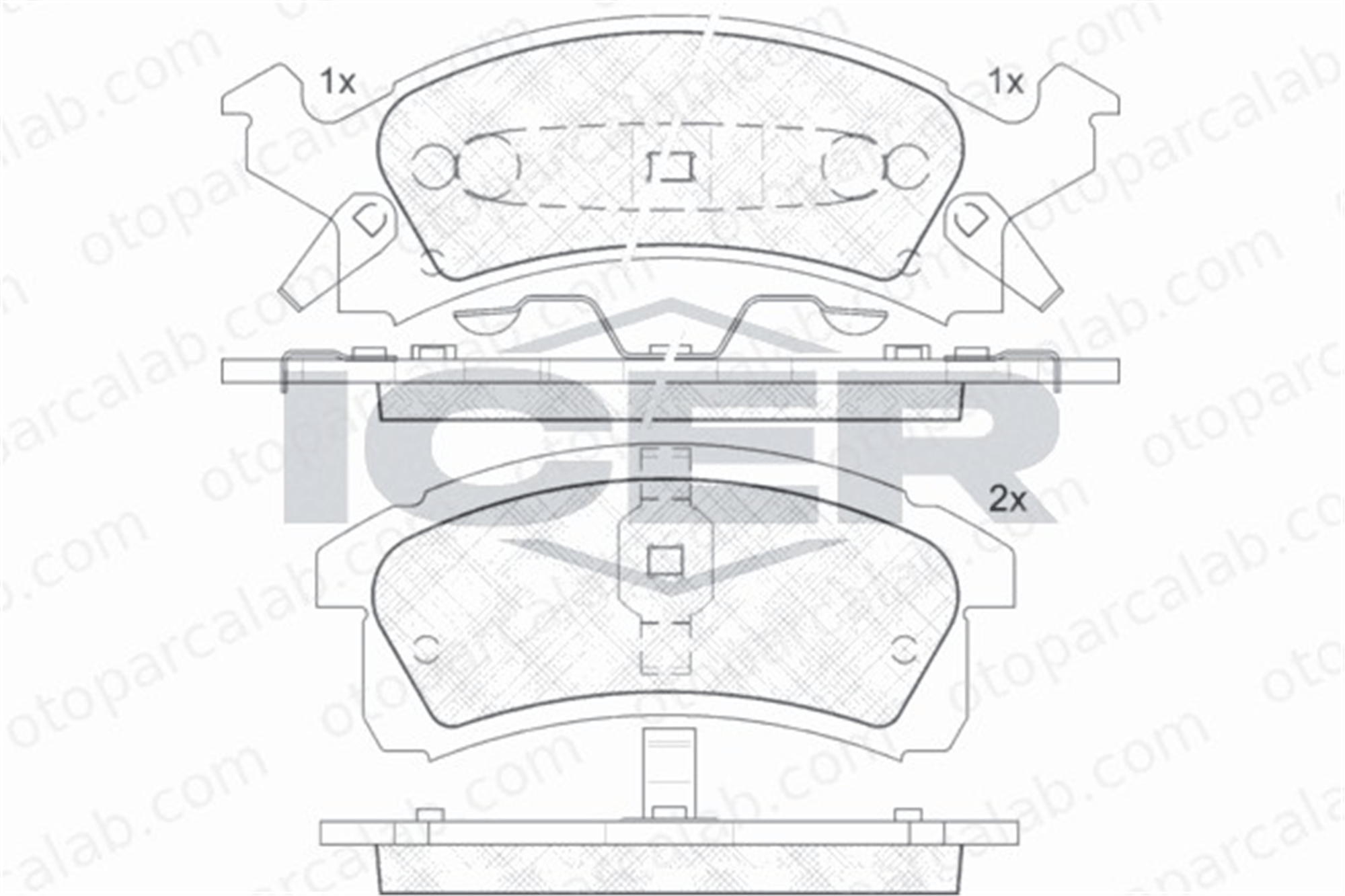 AYD 60597A Fren Disk Balata Ön CHEVROLET BERETTA Coupe CORSICA 12370005 12510005