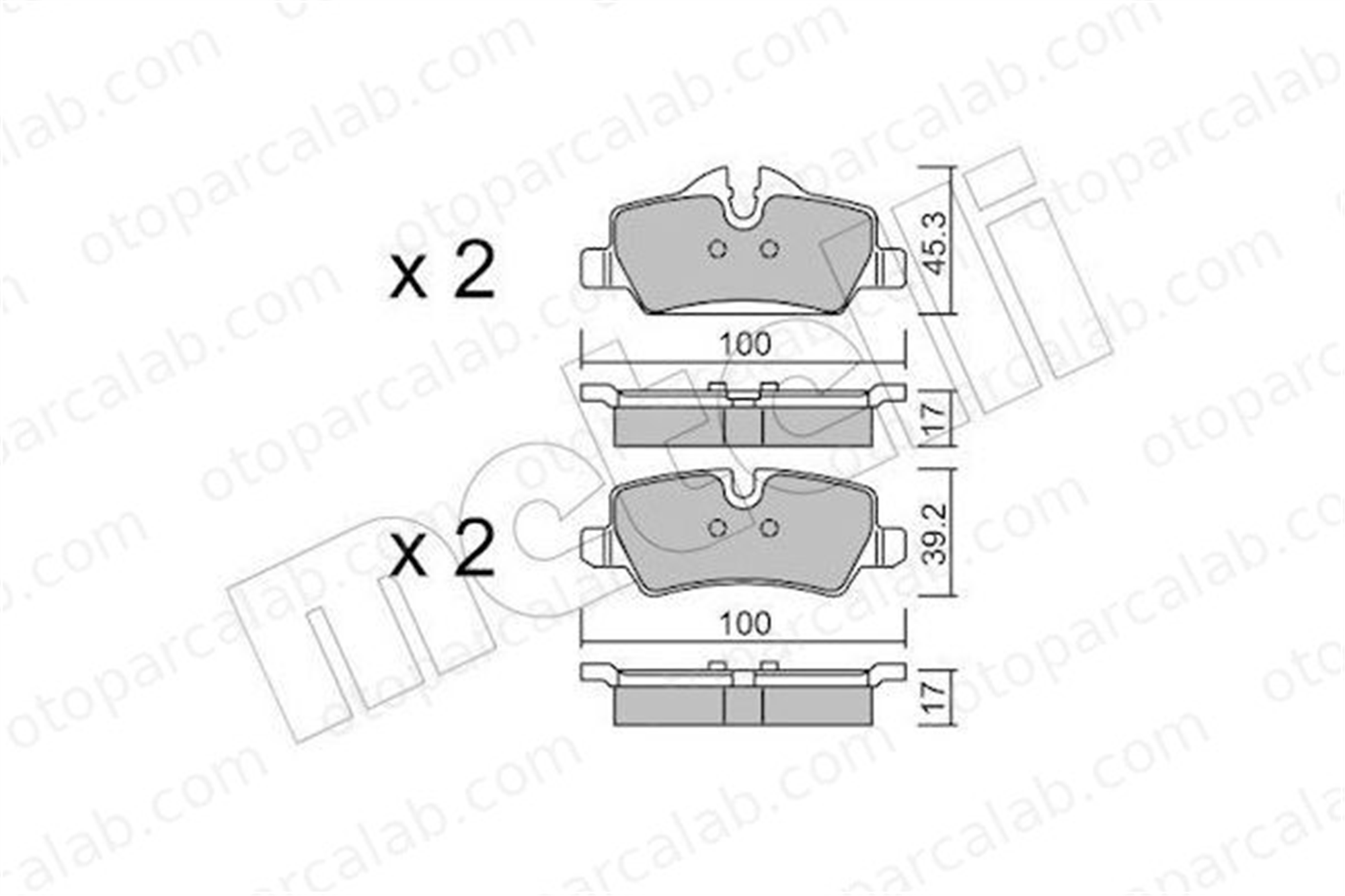 AYD 60602A Fren Disk Balata Arka MINI MINI MINI Cabrio 34216885529 34216861641