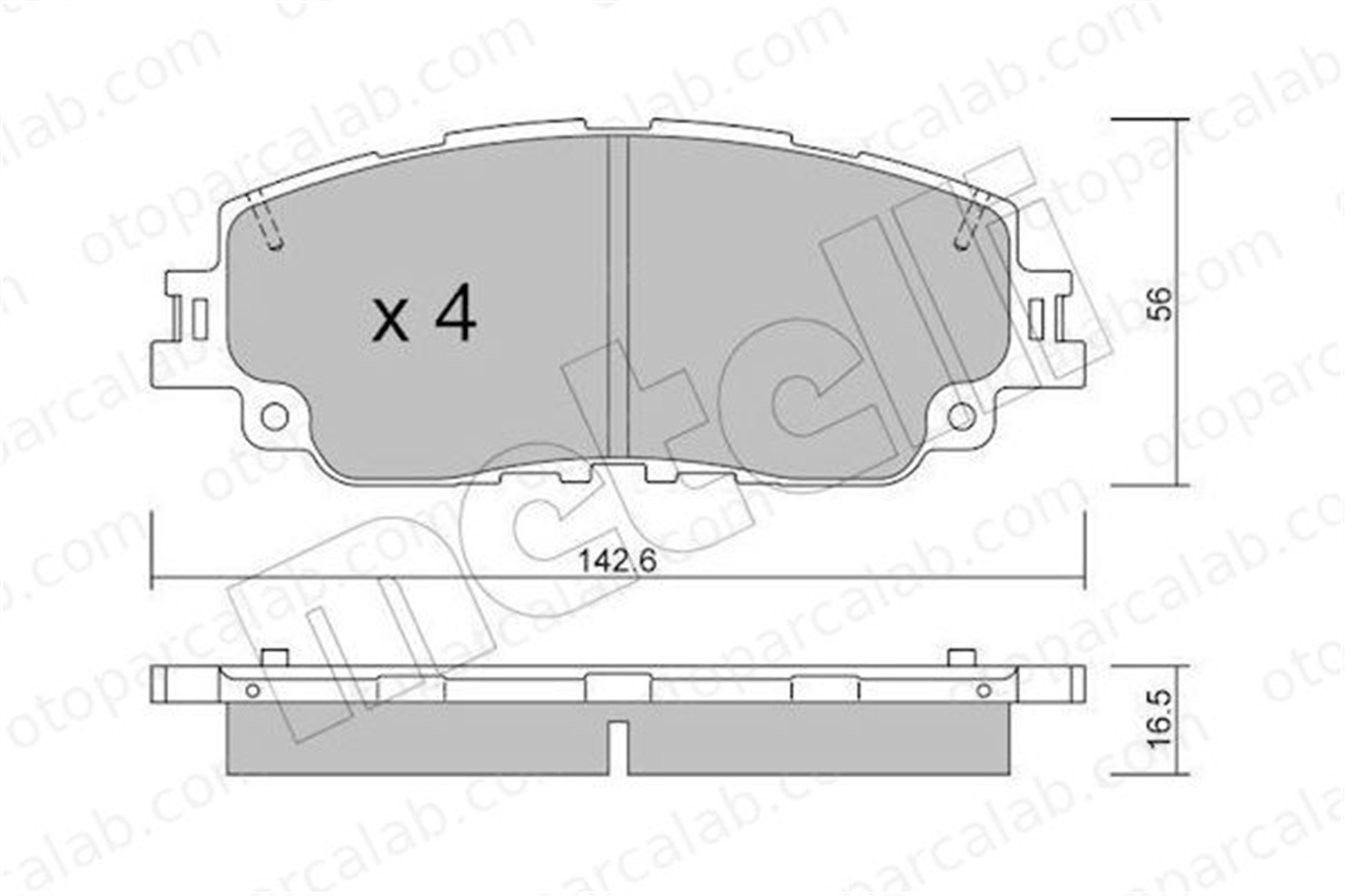 AYD 60616A Fren Disk Balata Ön TOYOTA CAMRY RAV 4 V 446576010 4465F4030