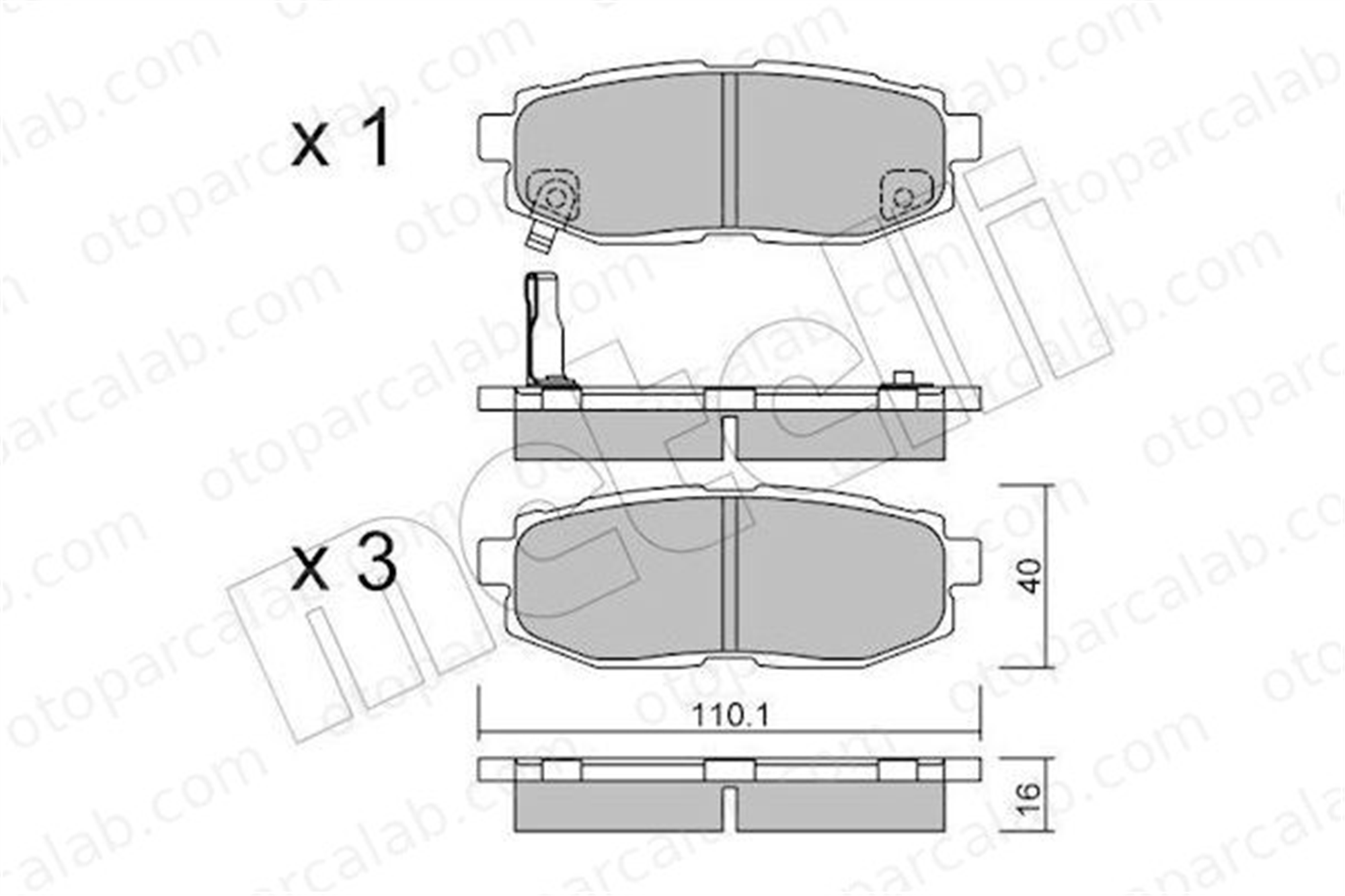 AYD 60617A Fren Disk Balata Arka SUBARU FORESTER TRIBECA 26696CA000 26696SG000