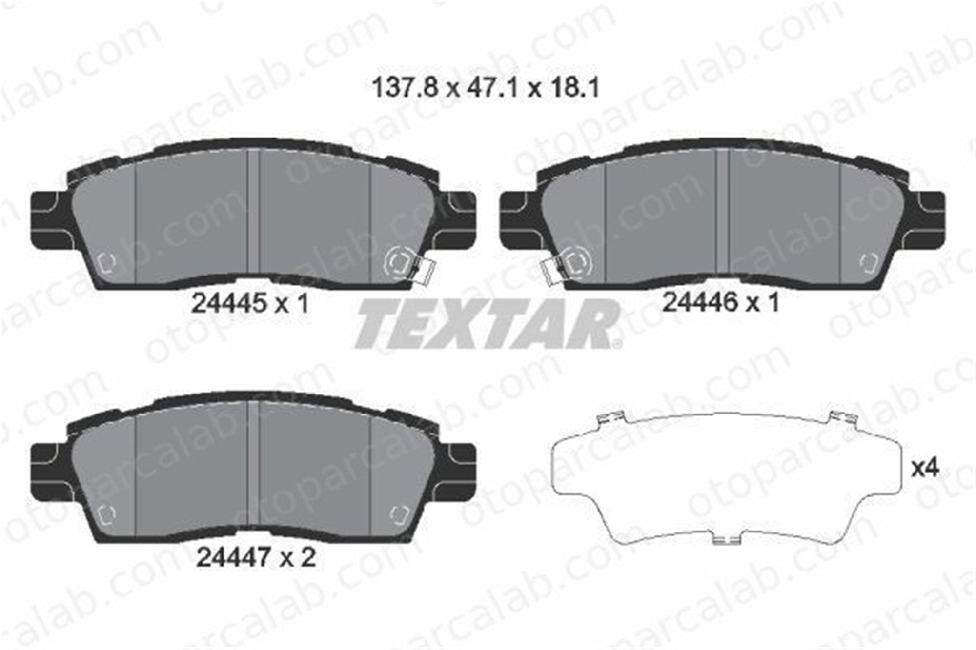 AYD 60632A Fren Disk Balata Arka CHEVROLET TRAILBLAZER ISUZU ASCENDER 88983916 15855898