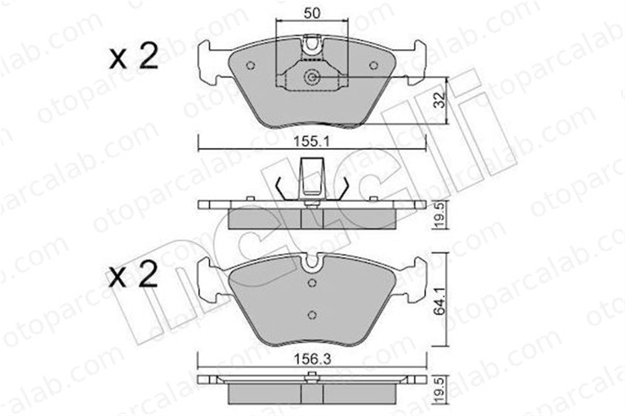 AYD 60648A Fren Disk Balata Ön BMW 3 Coupe MG MG ZT 34112282995 34112282415
