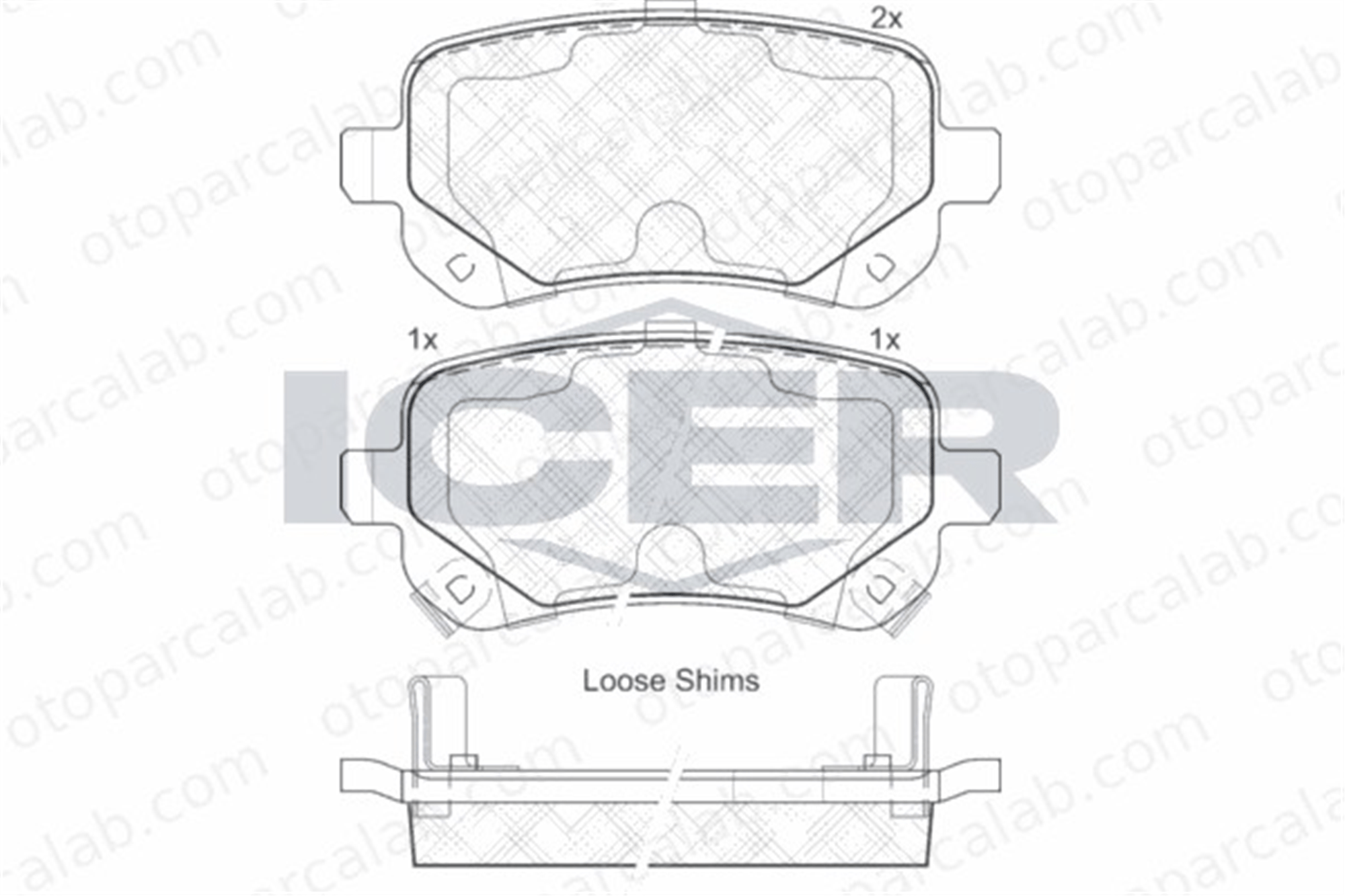 AYD 60773A Fren Disk Balata Arka DODGE JOURNEY FIAT FREEMONT K68029887AA K68029887AB