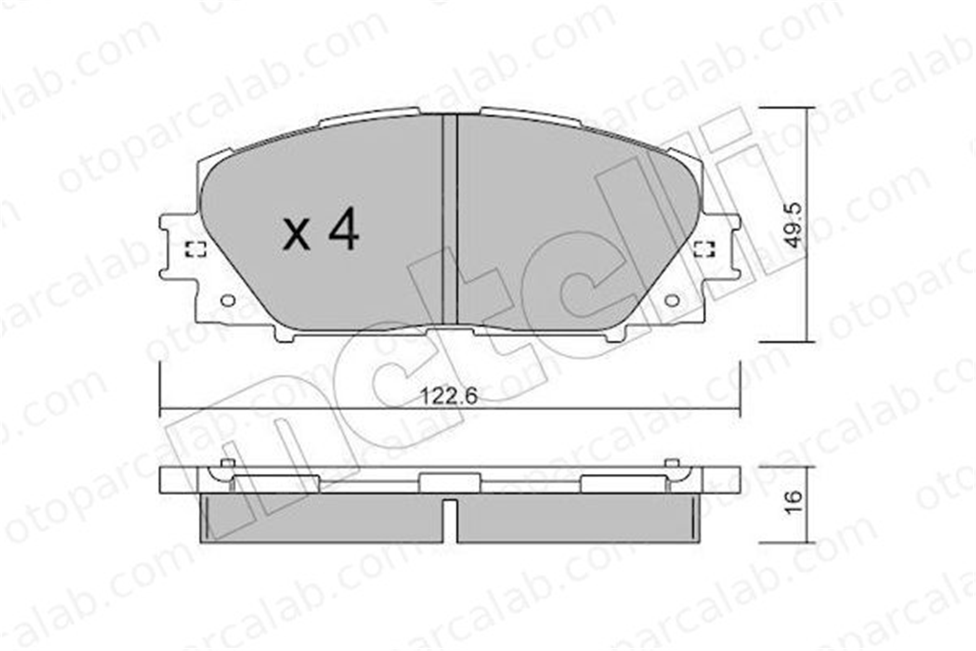 AYD 60815A Fren Disk Balata Ön TOYOTA PRIUS PRIUS PHV 44650W141 04465-0W141