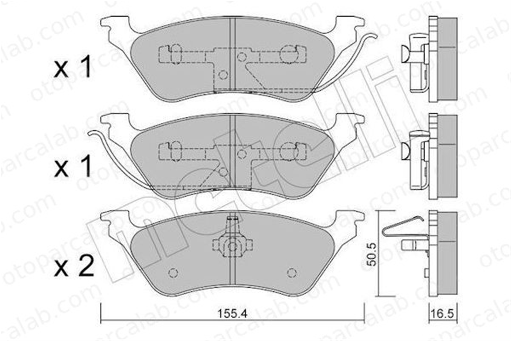 AYD 60839A Fren Disk Balata Arka CHRYSLER VOYAGER IV 5019805AA 4882579