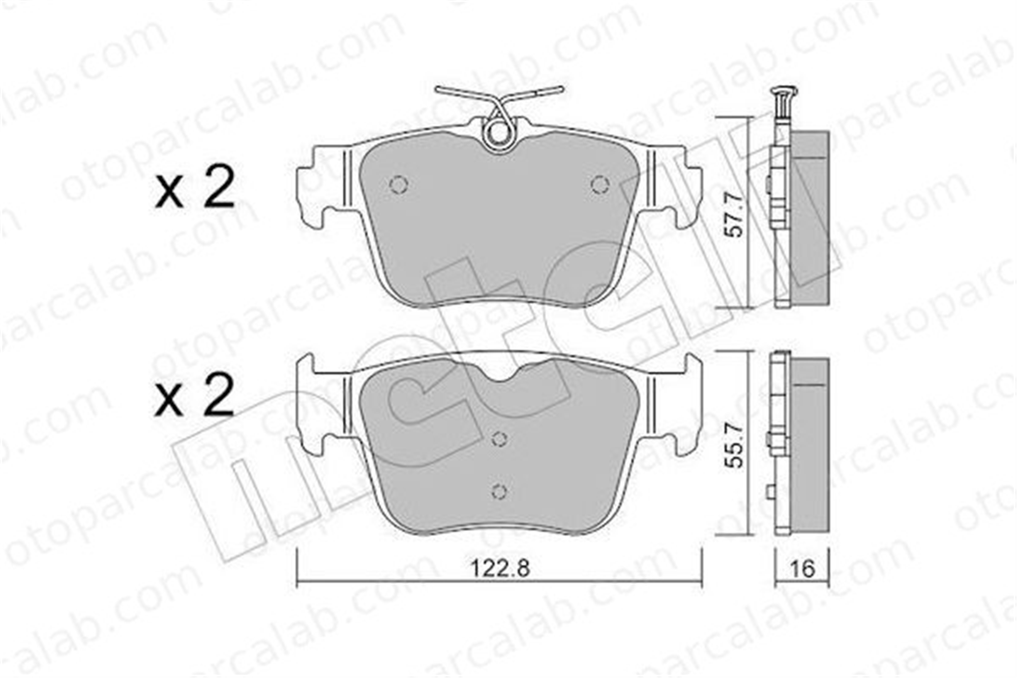 AYD 60876A Fren Disk Balata Arka SKODA OCTAVIA IV Combi OCTAVIA IV 5WA698451C 5WA698451F