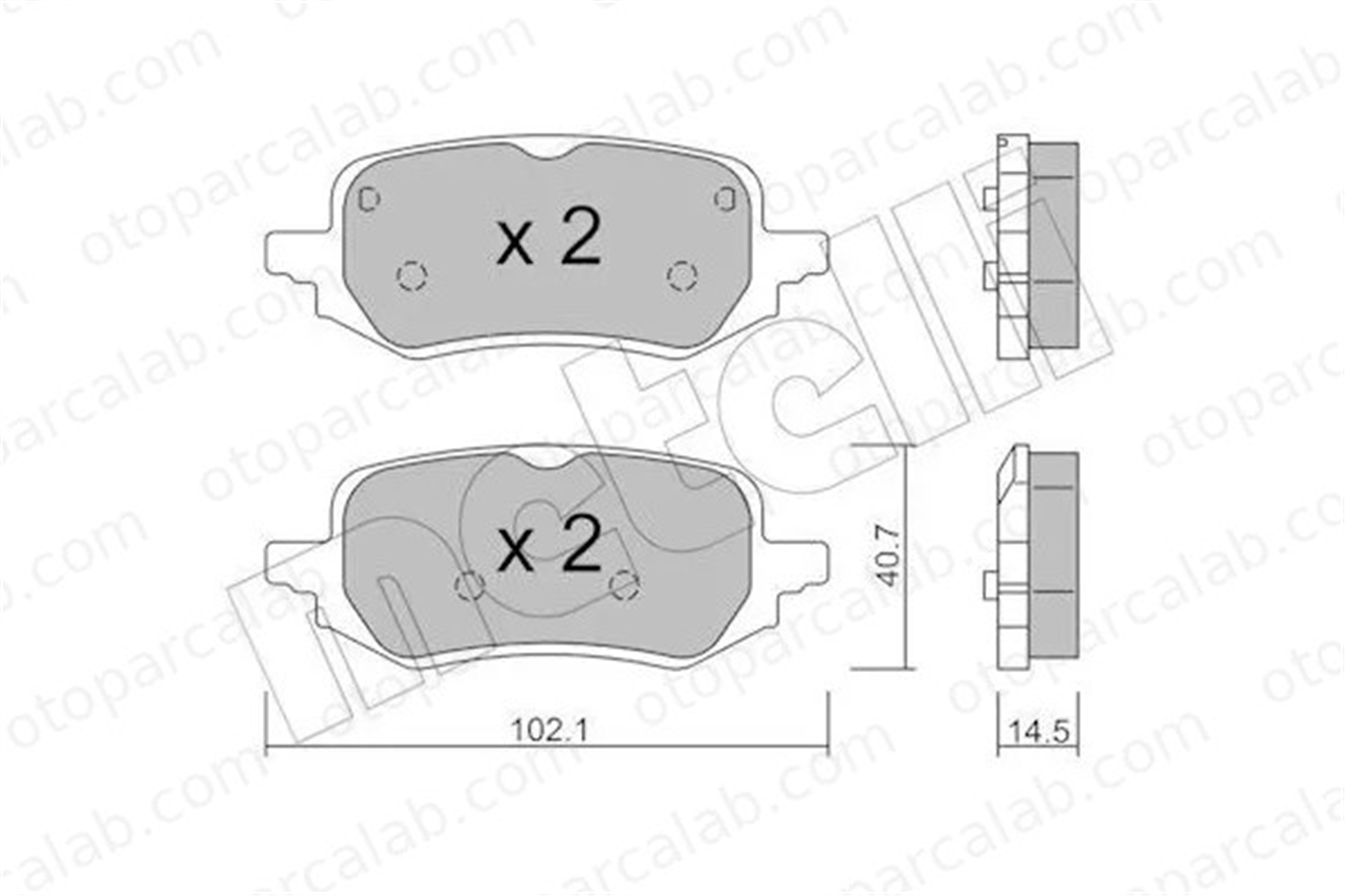 AYD 60883A Fren Disk Balata Arka FORD PUMA KTL1TC2M007AB 2413374
