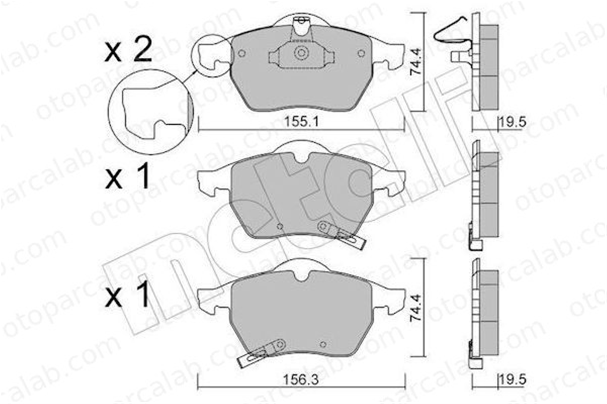 AYD 60901A Fren Disk Balata Ön SAAB 9-3 9-3 Cabriolet 32017604 4839924