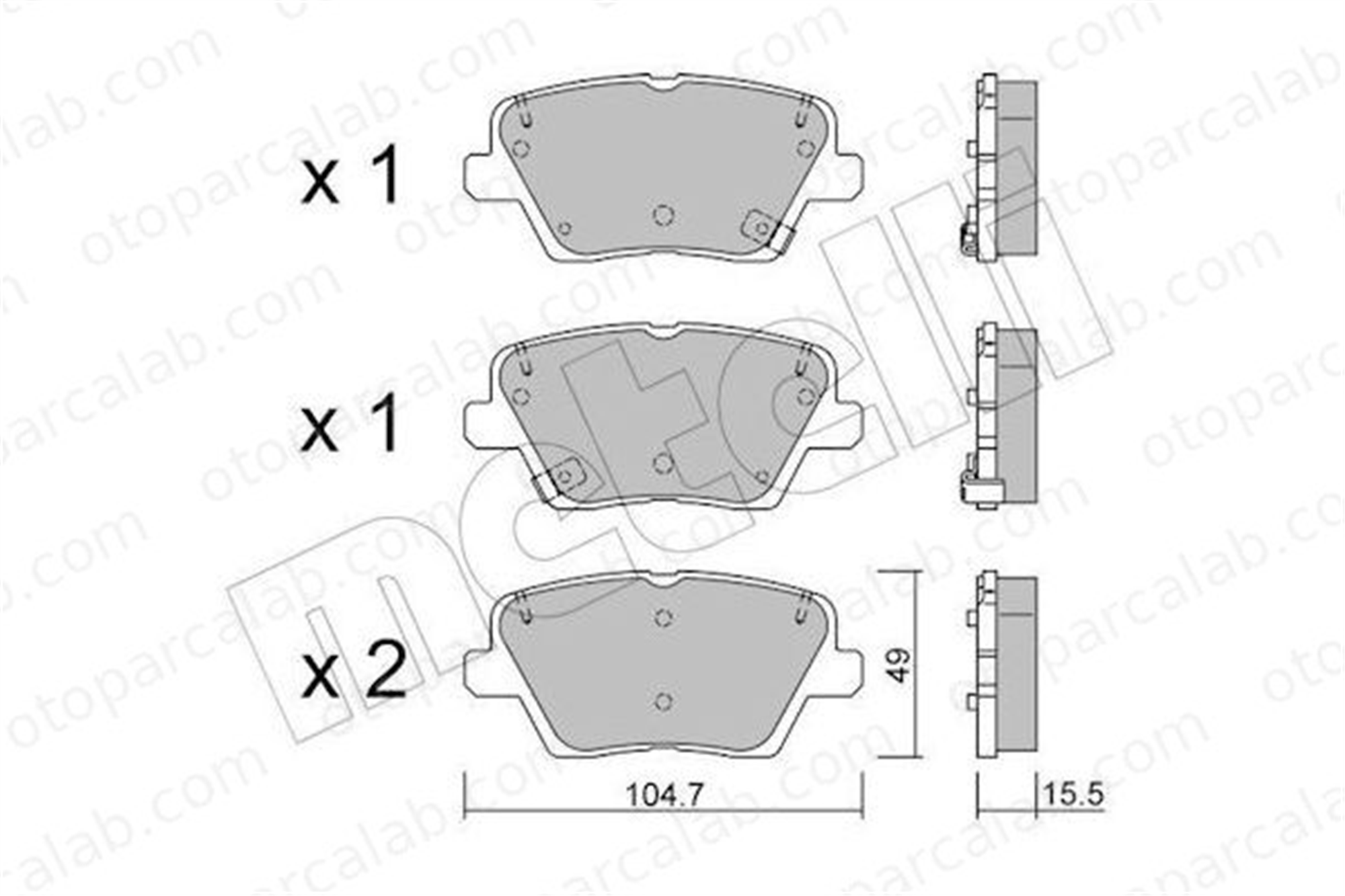 AYD 60905B Fren Disk Balata Arka HYUNDAI i30 i30 Station wagon 58302G4A30