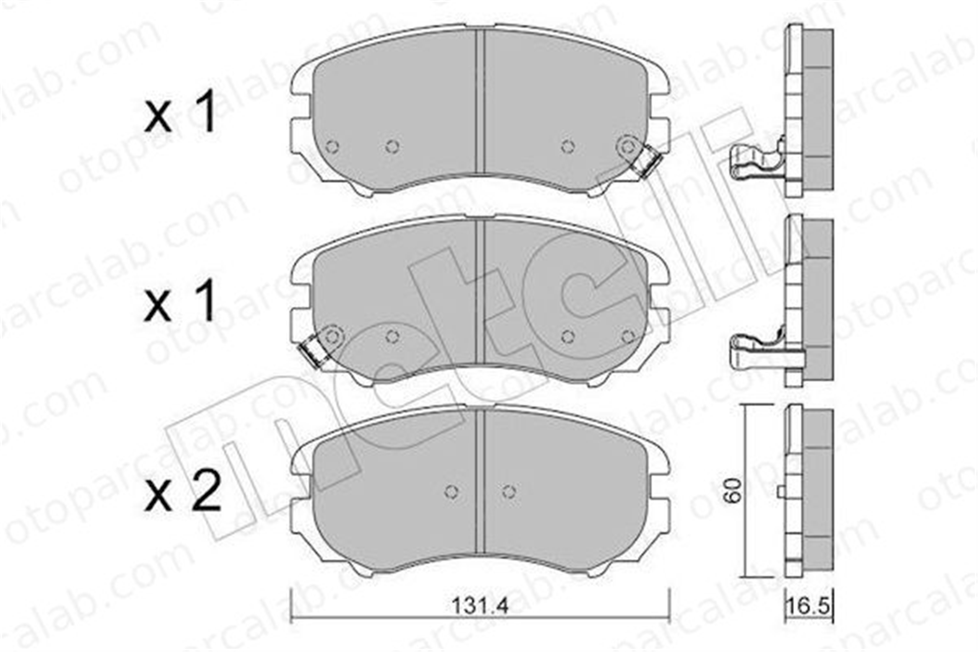 AYD 60916B Fren Disk Balata Ön HYUNDAI TUCSON COUPE II T1E3501080 581011FA50