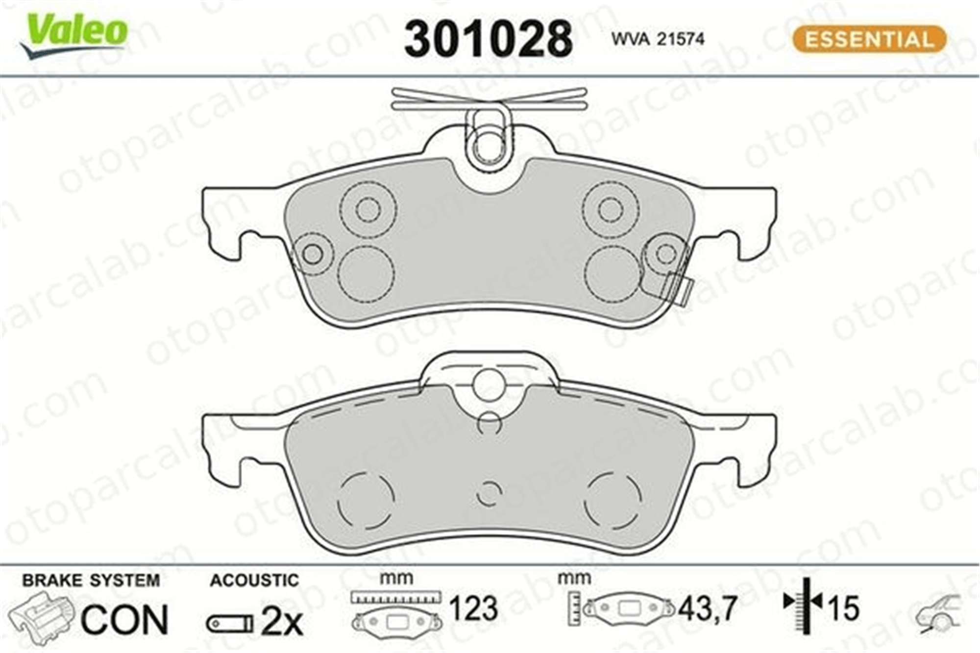 AYD 60932A Fren Disk Balata Arka TOYOTA YARIS DAIHATSU CHARADE VIII 44660D010 8660000774