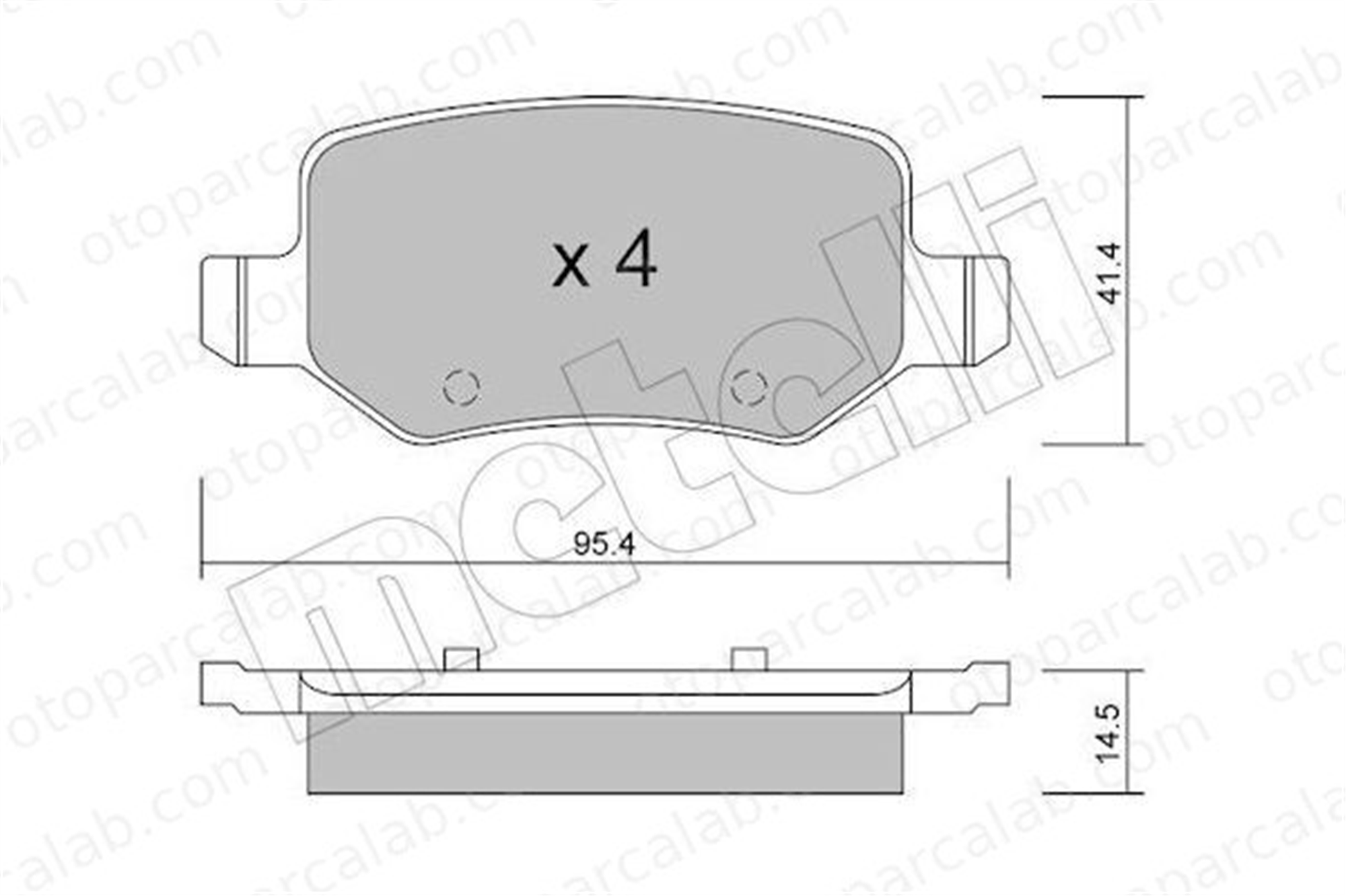 AYD 60937B Fren Disk Balata Arka MERCEDES-BENZ A-SERISI B-SERISI Sports Tourer 1684200420 4201605