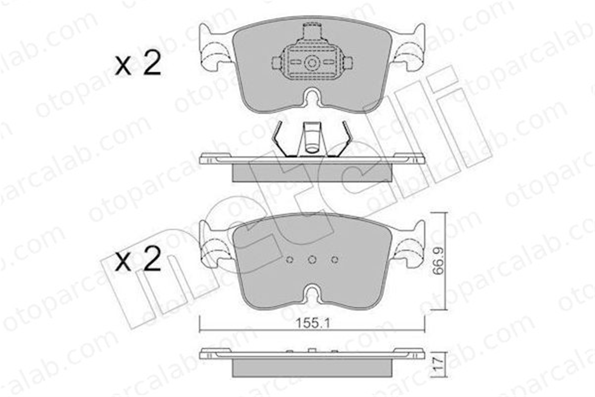 AYD 60948A Fren Disk Balata Ön VW GOLF VIII Variant AUDI A3 Limousine 5R3698151 5WA698151G