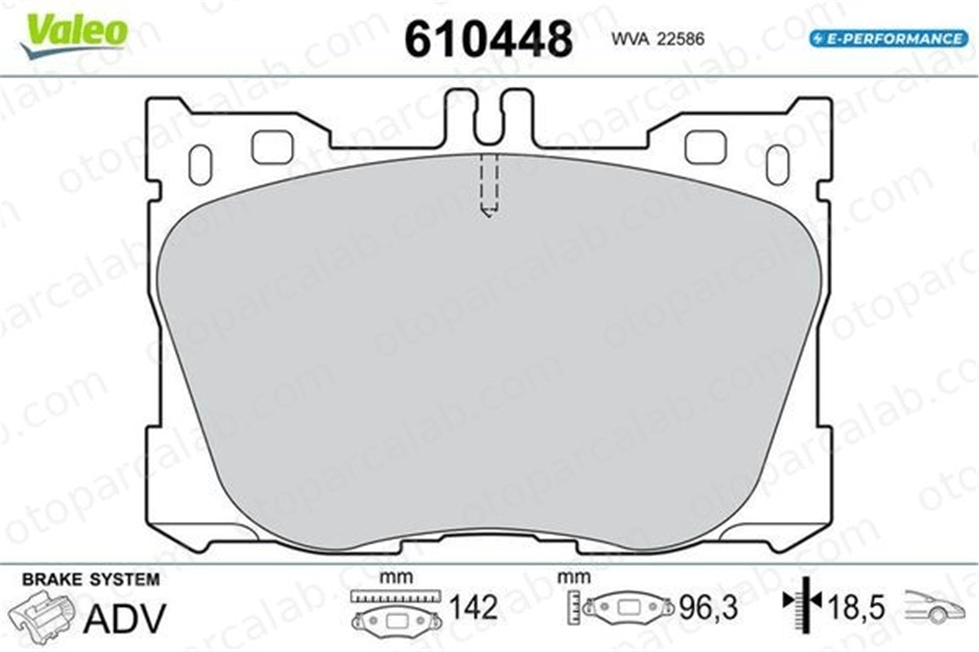 AYD 60960A Fren Disk Balata Ön MERCEDES-BENZ GLC E-SERISI 4208403 A0004207900