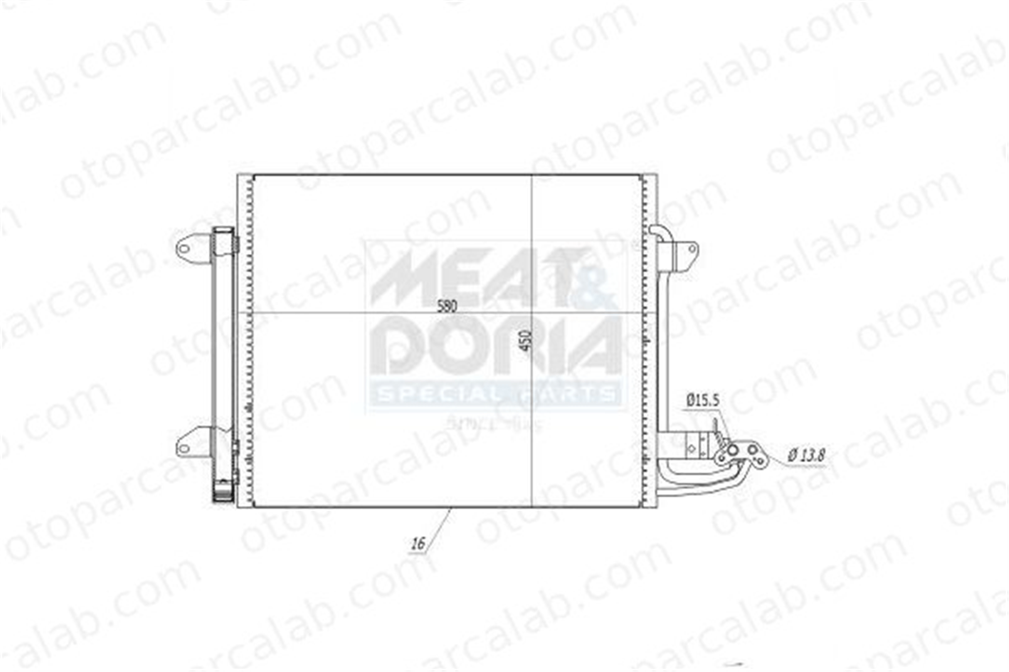BEHR 8FC 351 301-051 Klima Radyatörü VW TOURAN CADDY III Kasa/büyük limuzin 1T0820411A 1T0820411B