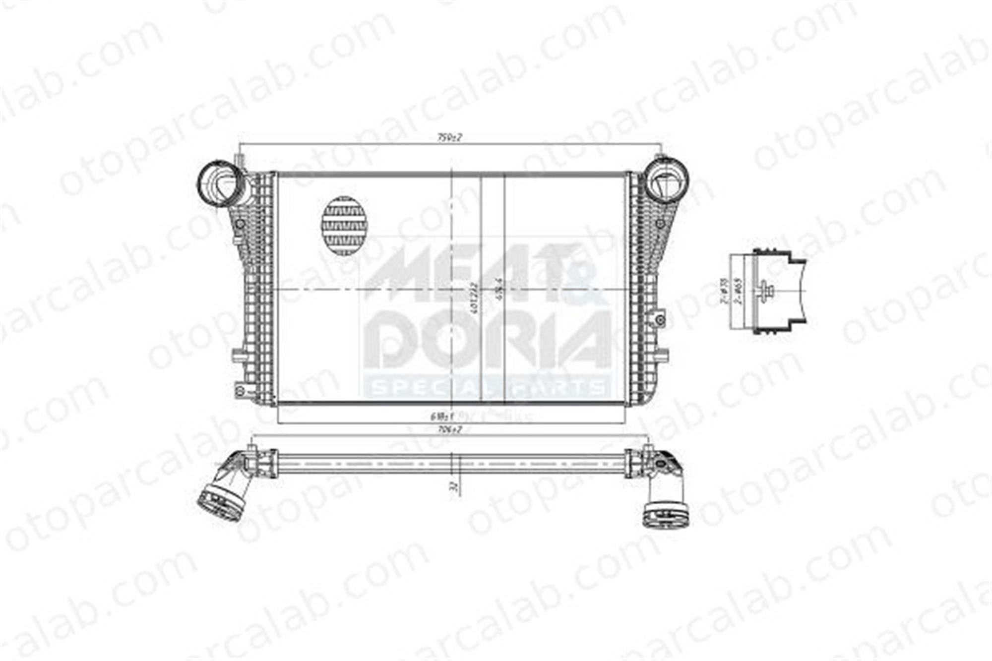 BEHR 8ML 376 746-061 Turbo Radyatörü VW PASSAT CC B6 PASSAT B6 1K0145805E 3C0145805F
